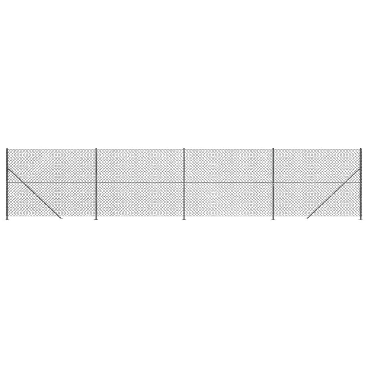 Cerca de alambre con brida gris antracita 1,6x10 m