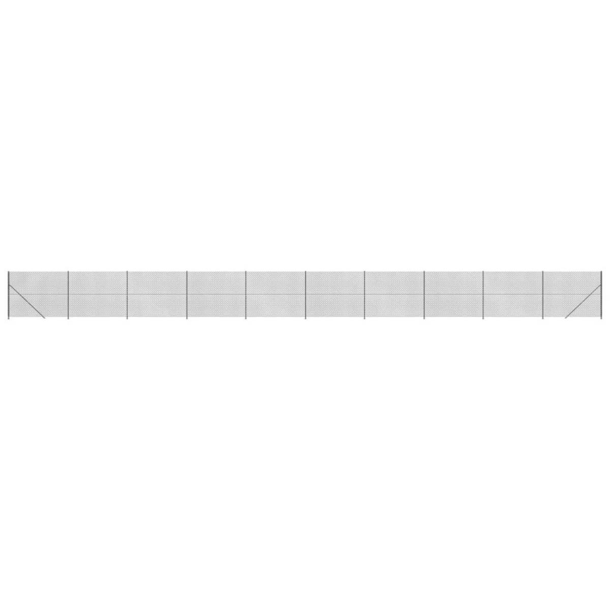Cerca de alambre con brida gris antracita 1,8x25 m