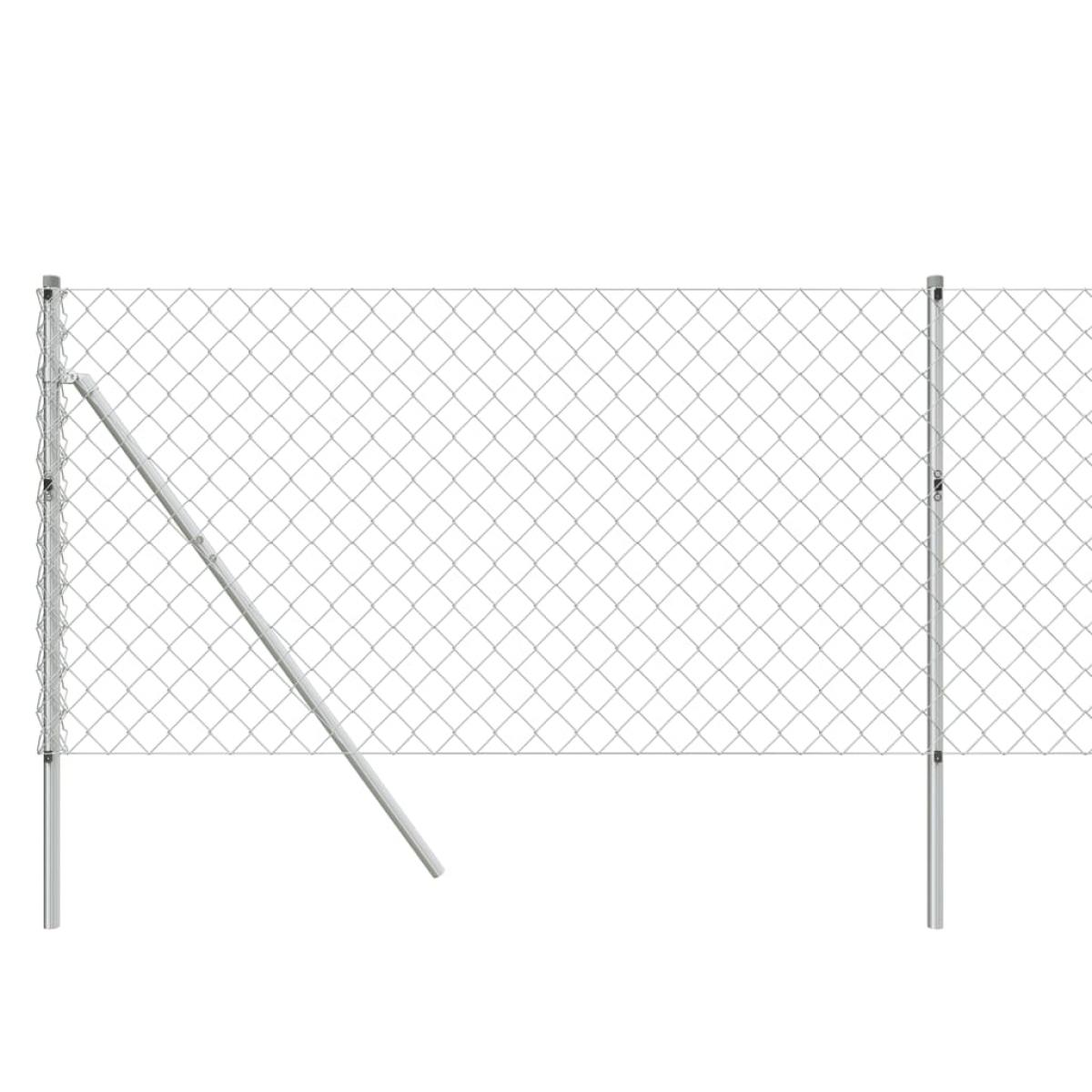 Cerca de alambre plateado 1x25 m