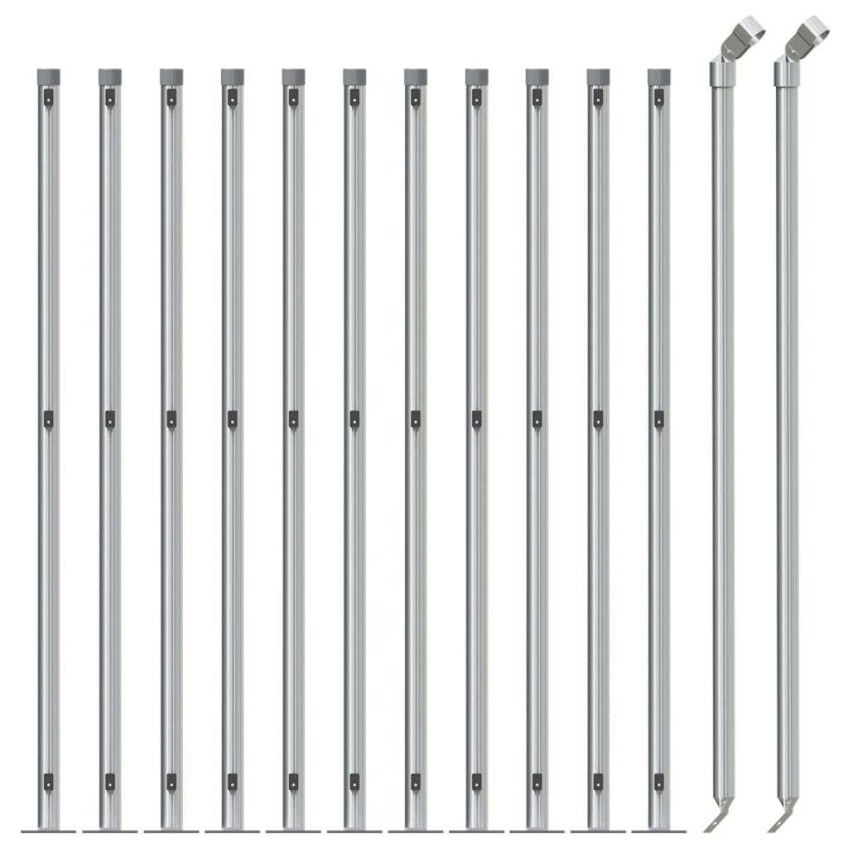 Cerca de alambre con brida plateada 1,1x25 m
