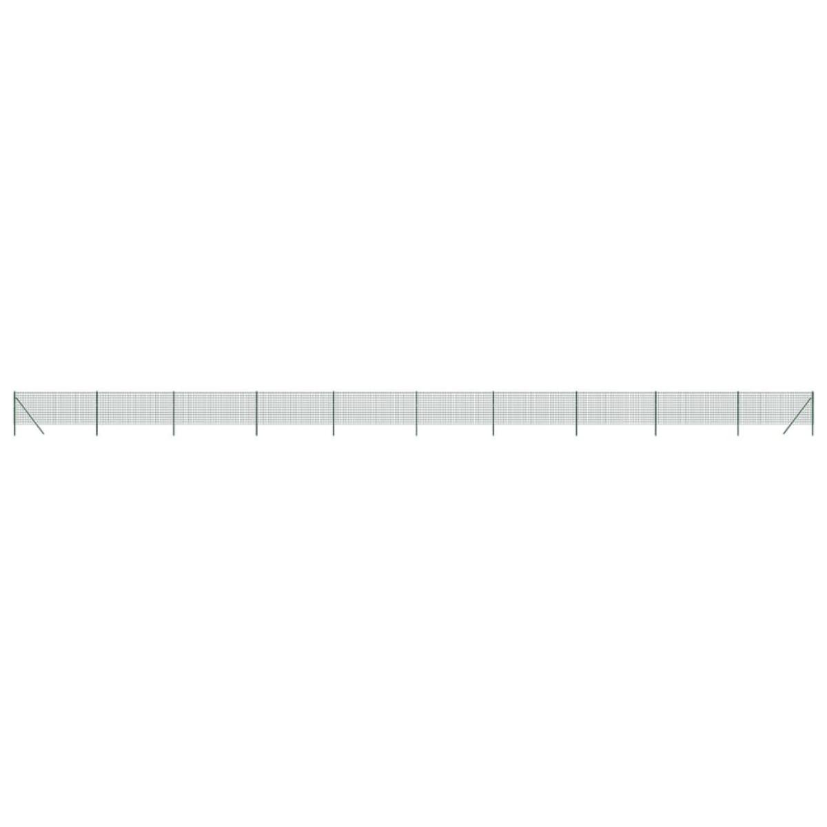 Cerca de alambre de acero galvanizado verde 0,8x25 m