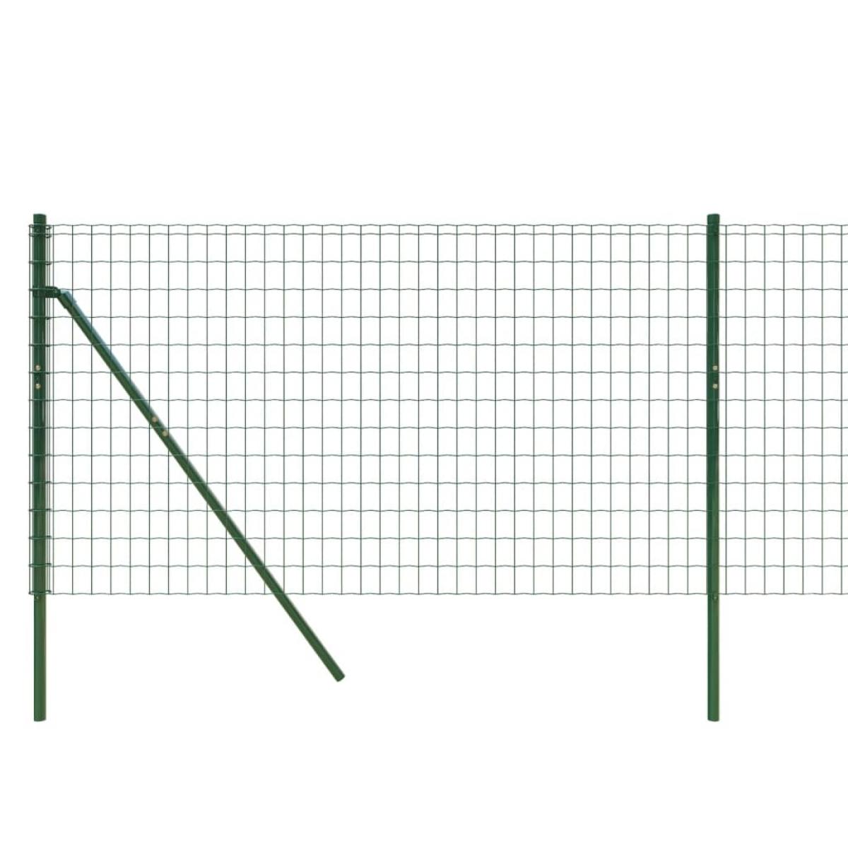 Cerca de alambre de acero galvanizado verde 0,8x25 m