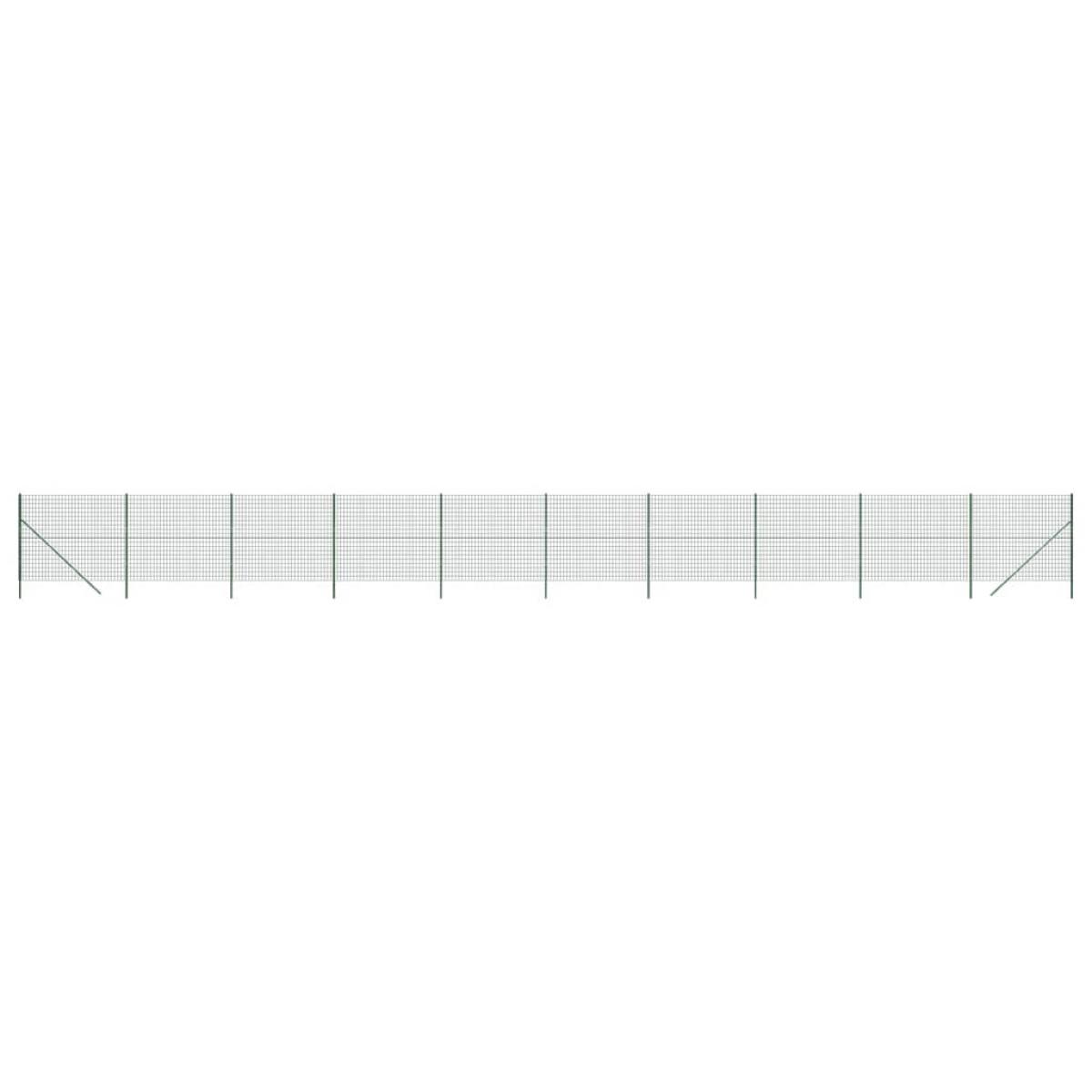 Cerca de alambre de acero galvanizado verde 1,8x25 m