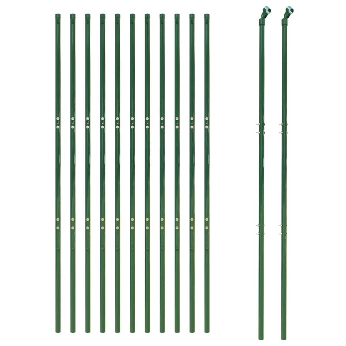 Cerca de alambre de acero galvanizado verde 2x25 m