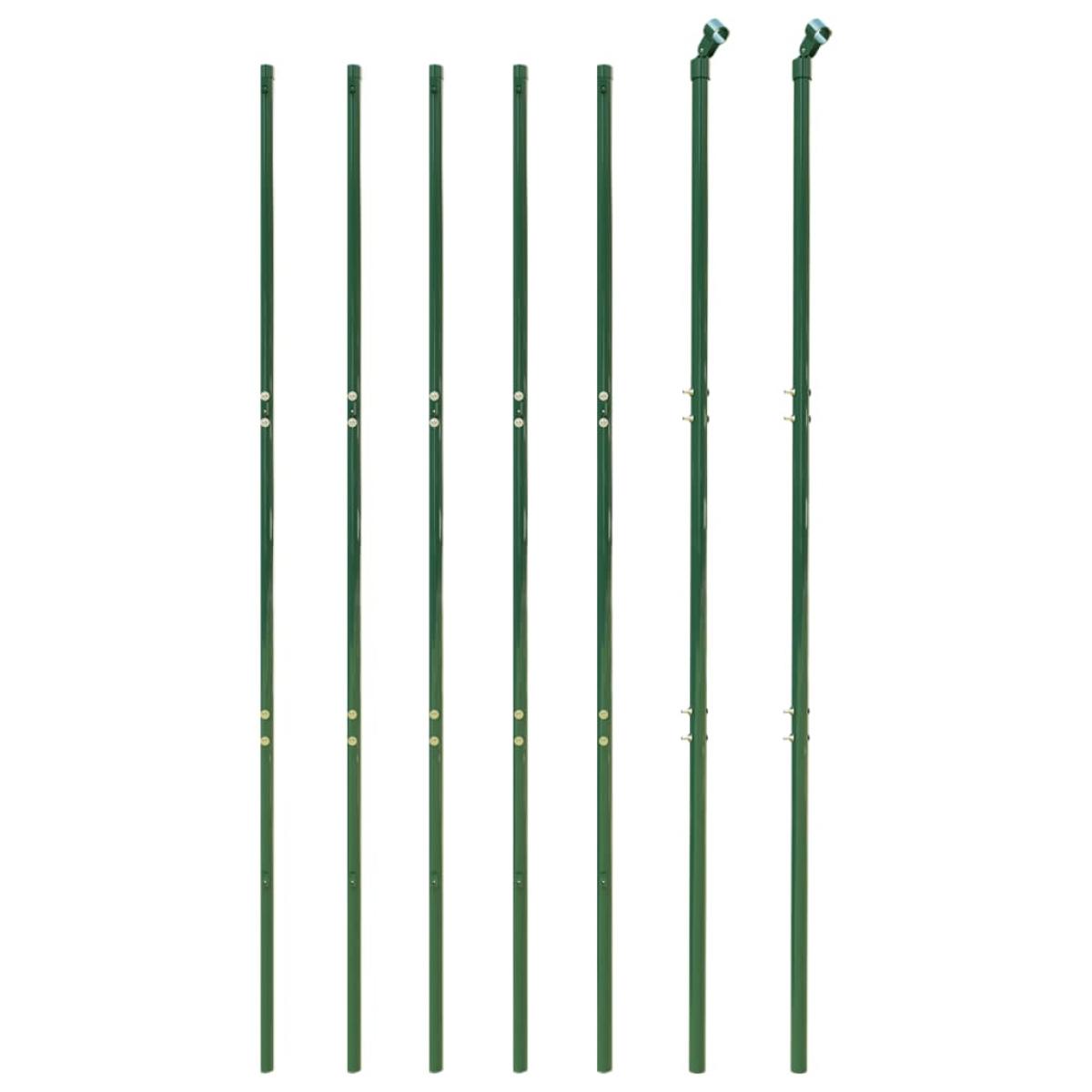 Cerca de alambre con pinchos de anclaje verde 2x10 m