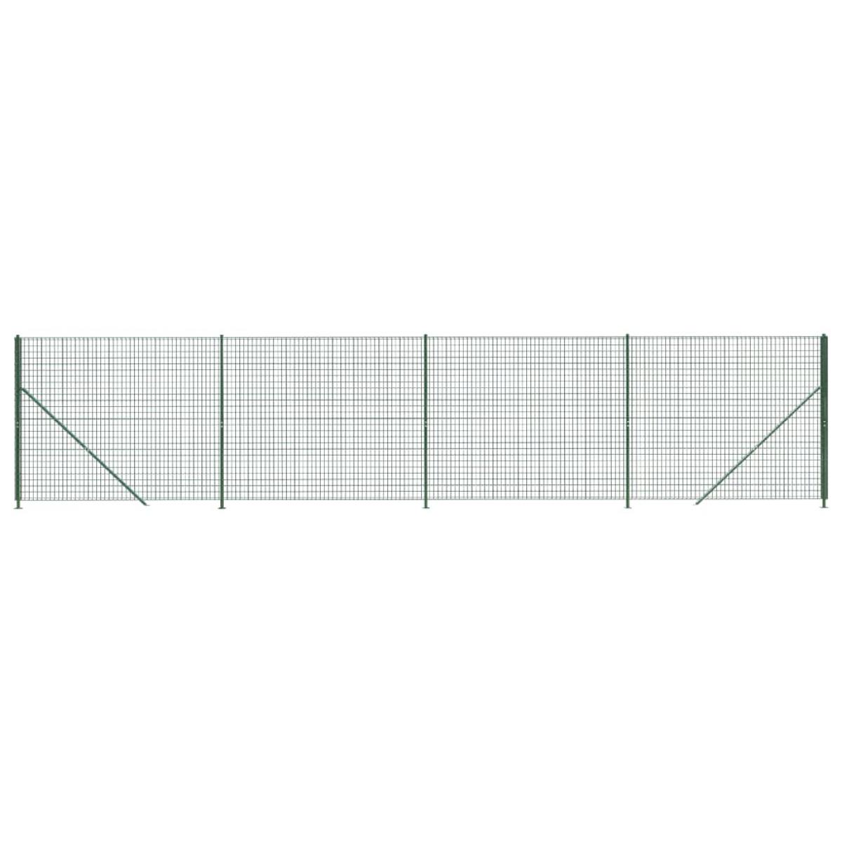 Cerca de alambre con brida verde 1,4x10 m
