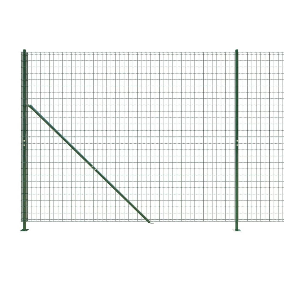 Cerca de alambre con brida verde 1,4x10 m
