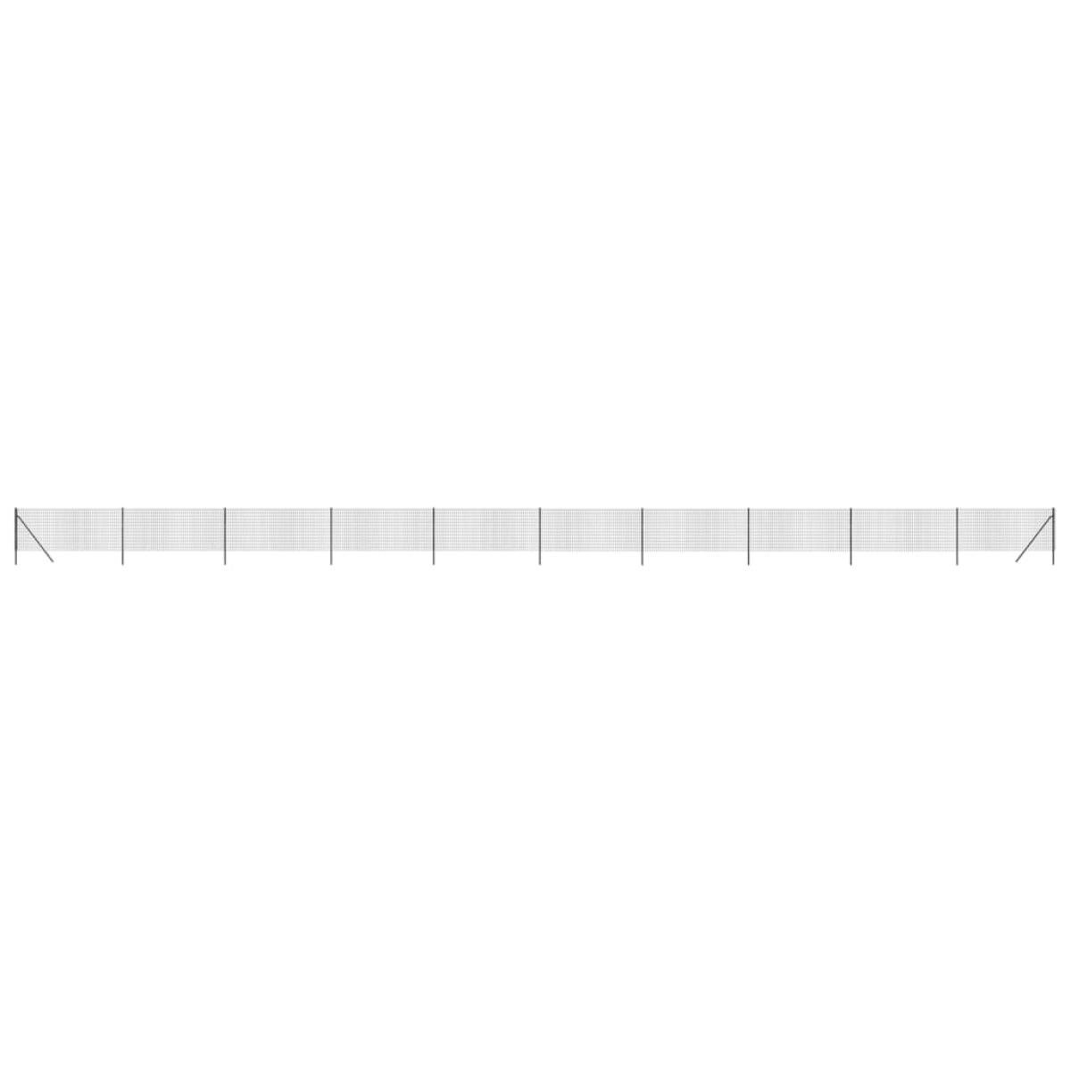 Cerca de alambre de acero galvanizado gris antracita 1x25 m