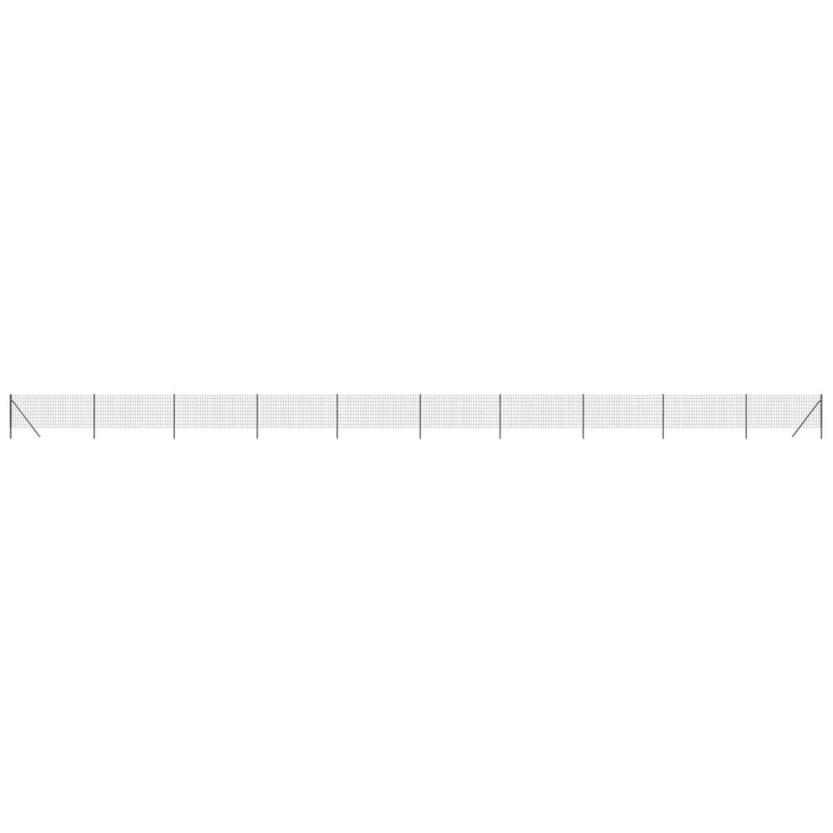 Cerca de alambre de acero galvanizado gris antracita 1x25 m