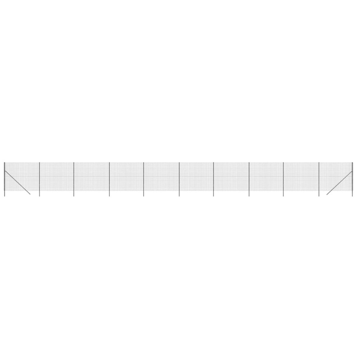 Cerca de alambre de acero galvanizado gris antracita 1,6x25 m