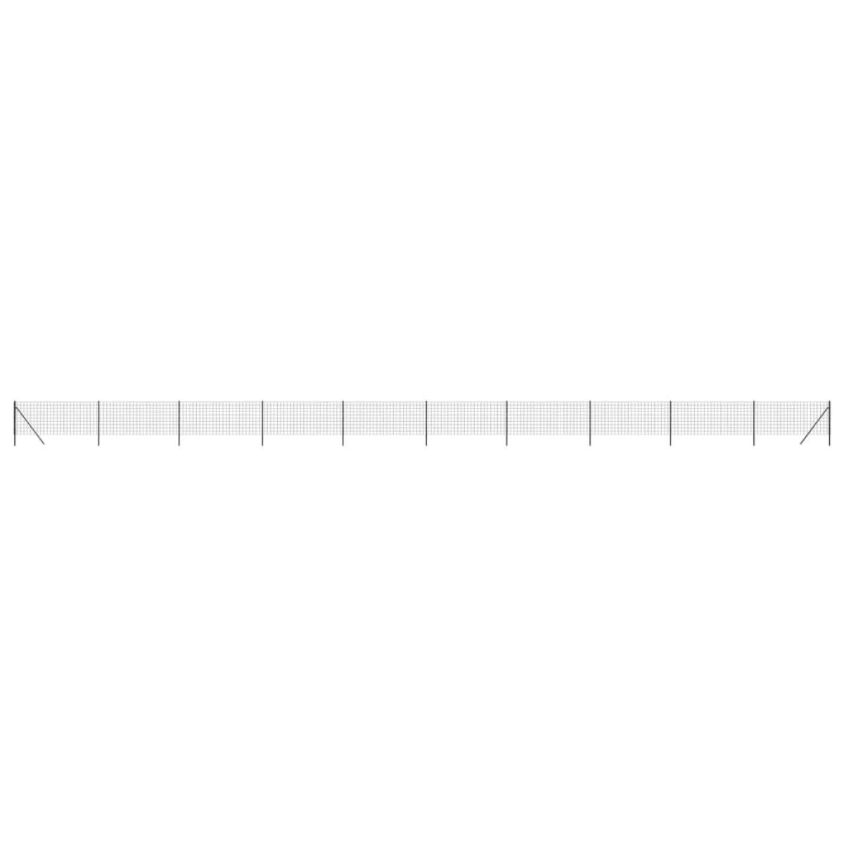 Cerca de alambre de acero galvanizado gris antracita 1,1x25 m