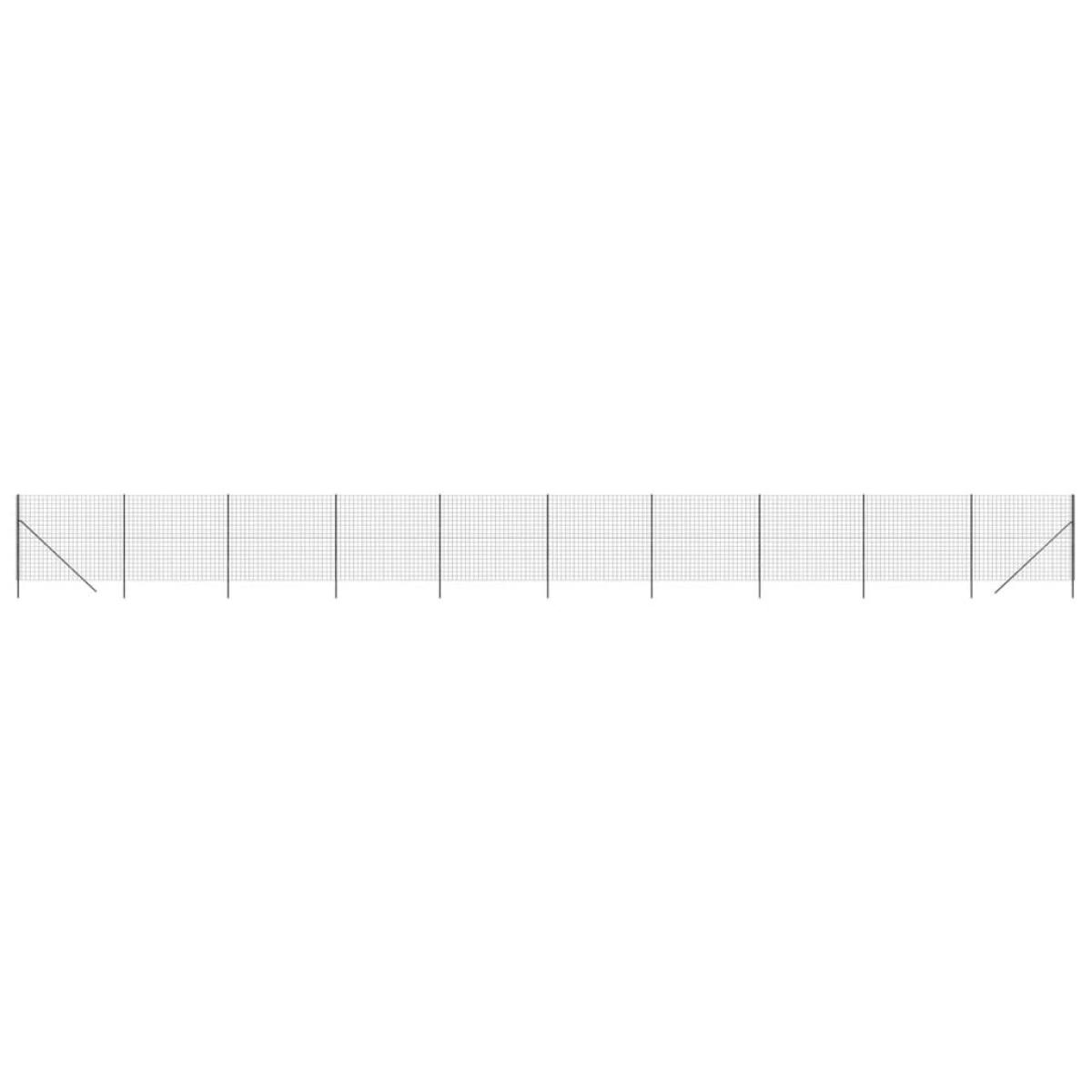 Cerca de alambre de acero galvanizado gris antracita 1,6x25 m