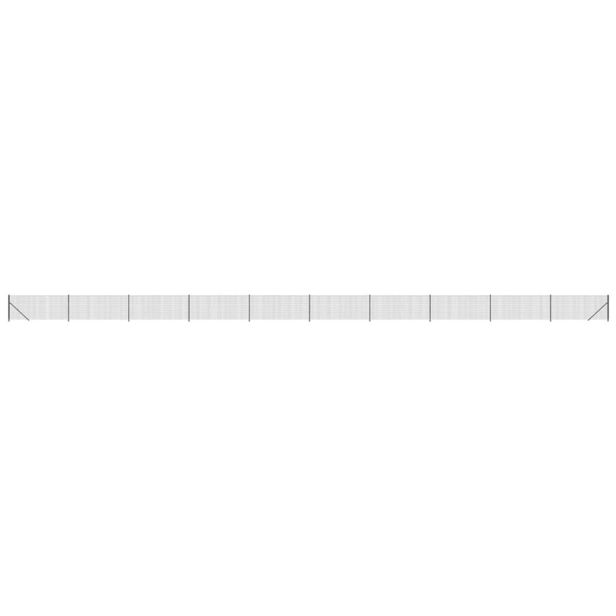 Cerca de alambre con brida gris antracita 1x25 m