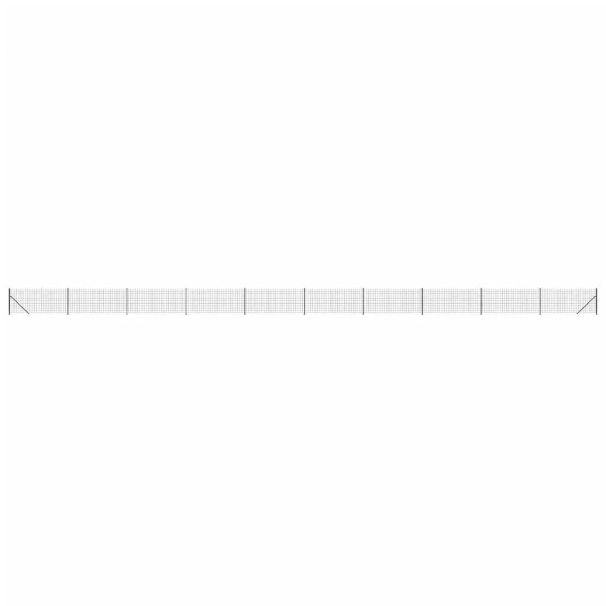 Cerca de alambre con brida gris antracita 0,8x25 m