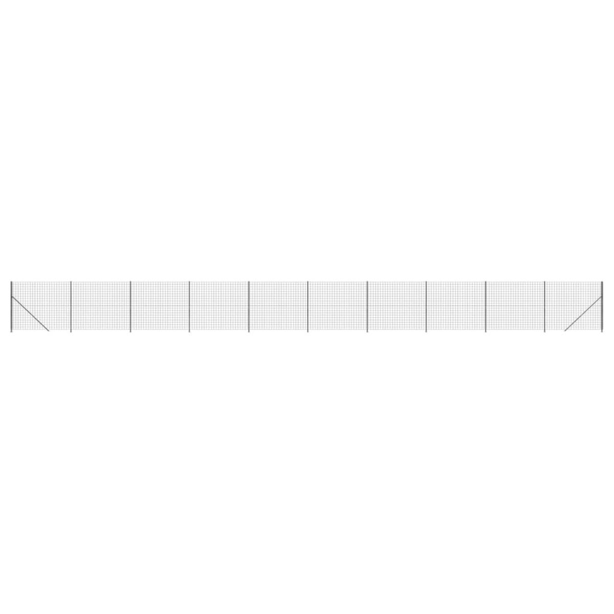 Cerca de alambre con brida gris antracita 1,4x25 m