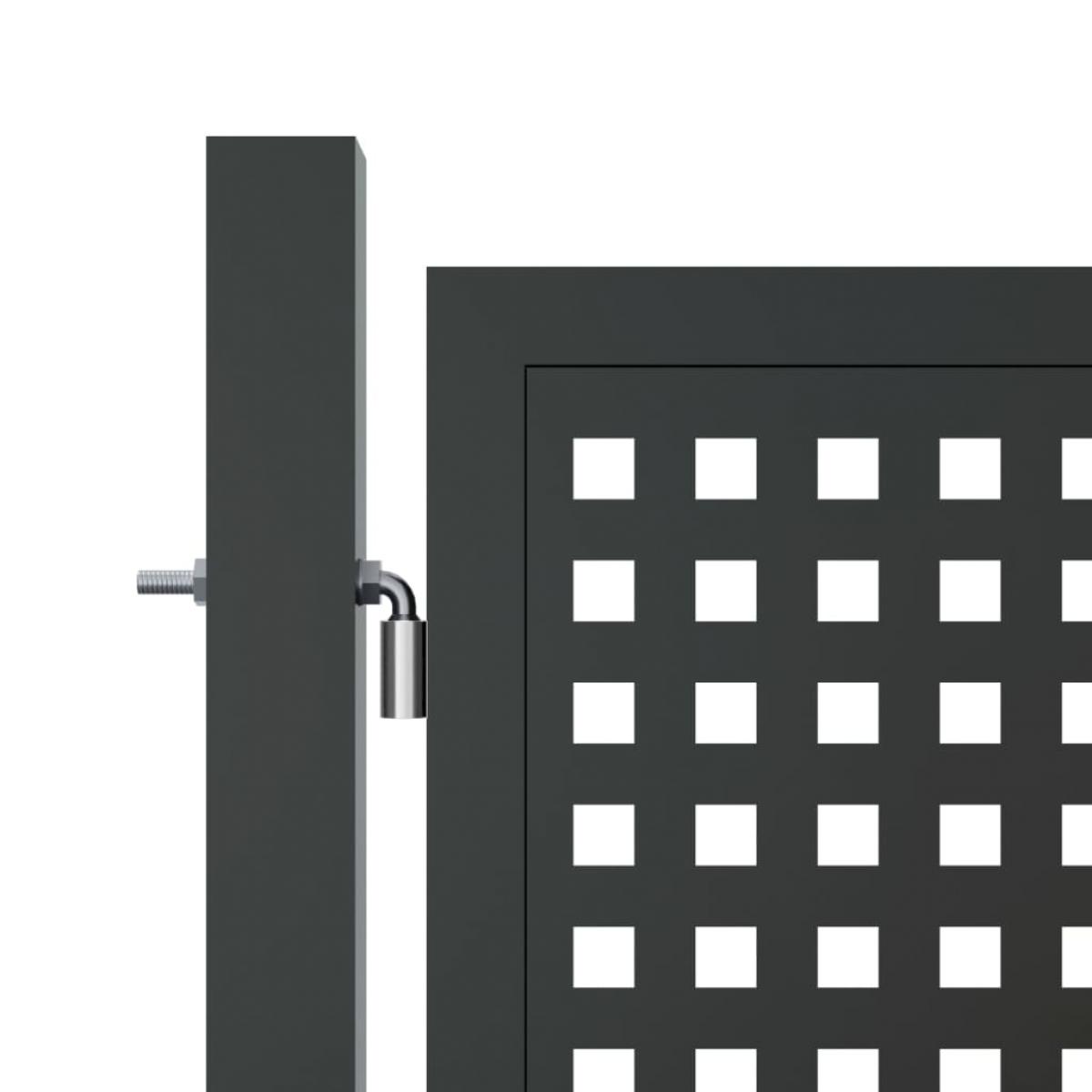 Puerta de jardín acero gris antracita 300x200 cm