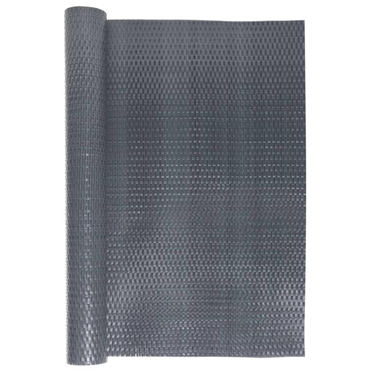 Toldo para balcón ratán sintético gris antracita 400x80 cm