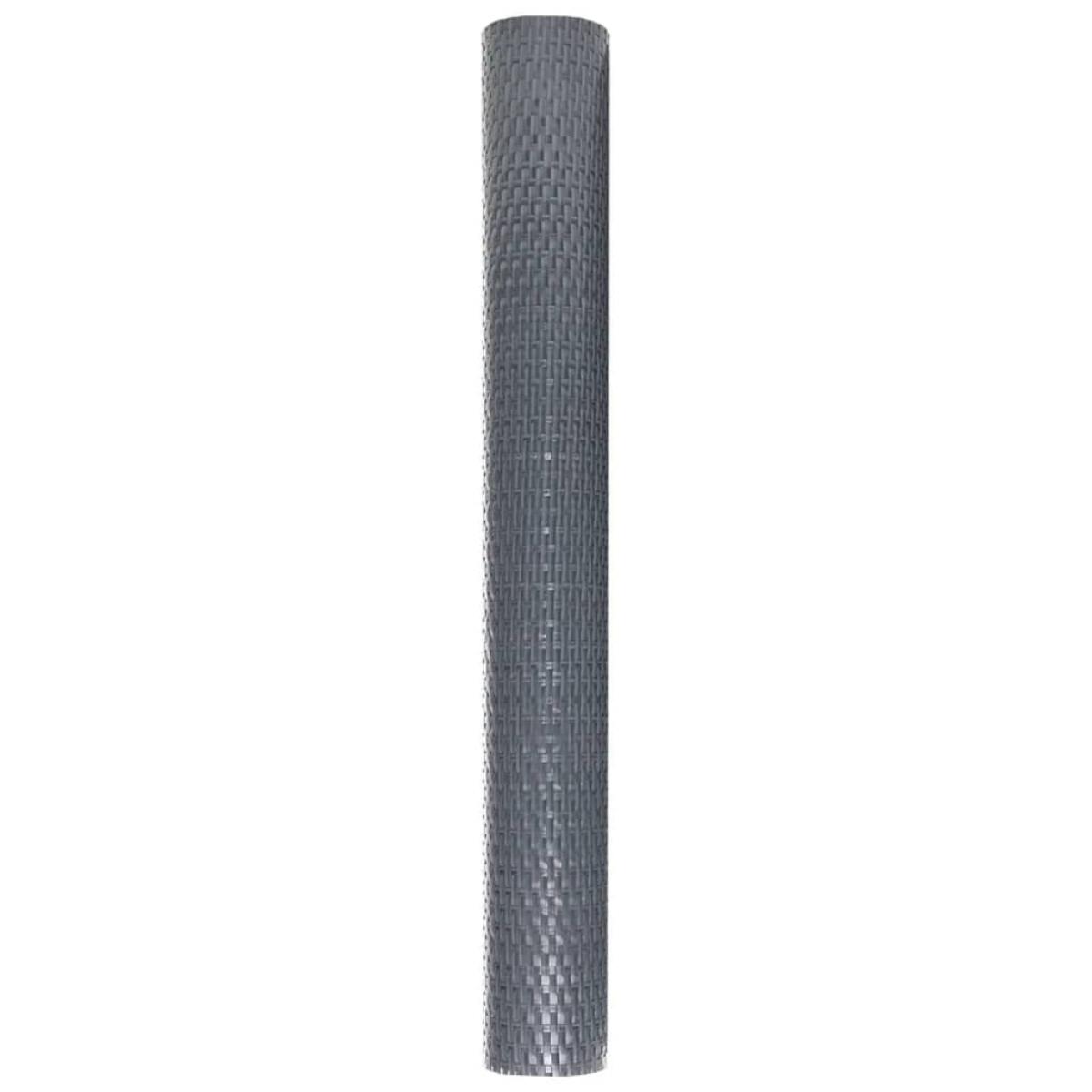 Toldo para balcón ratán sintético gris antracita 400x80 cm