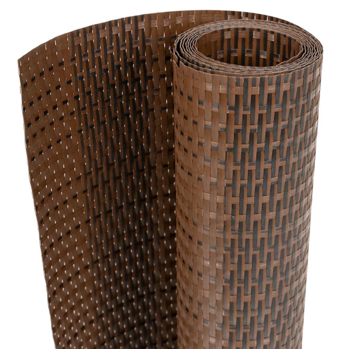 Toldo para balcón ratán sintético marrón y negro 300x80 cm