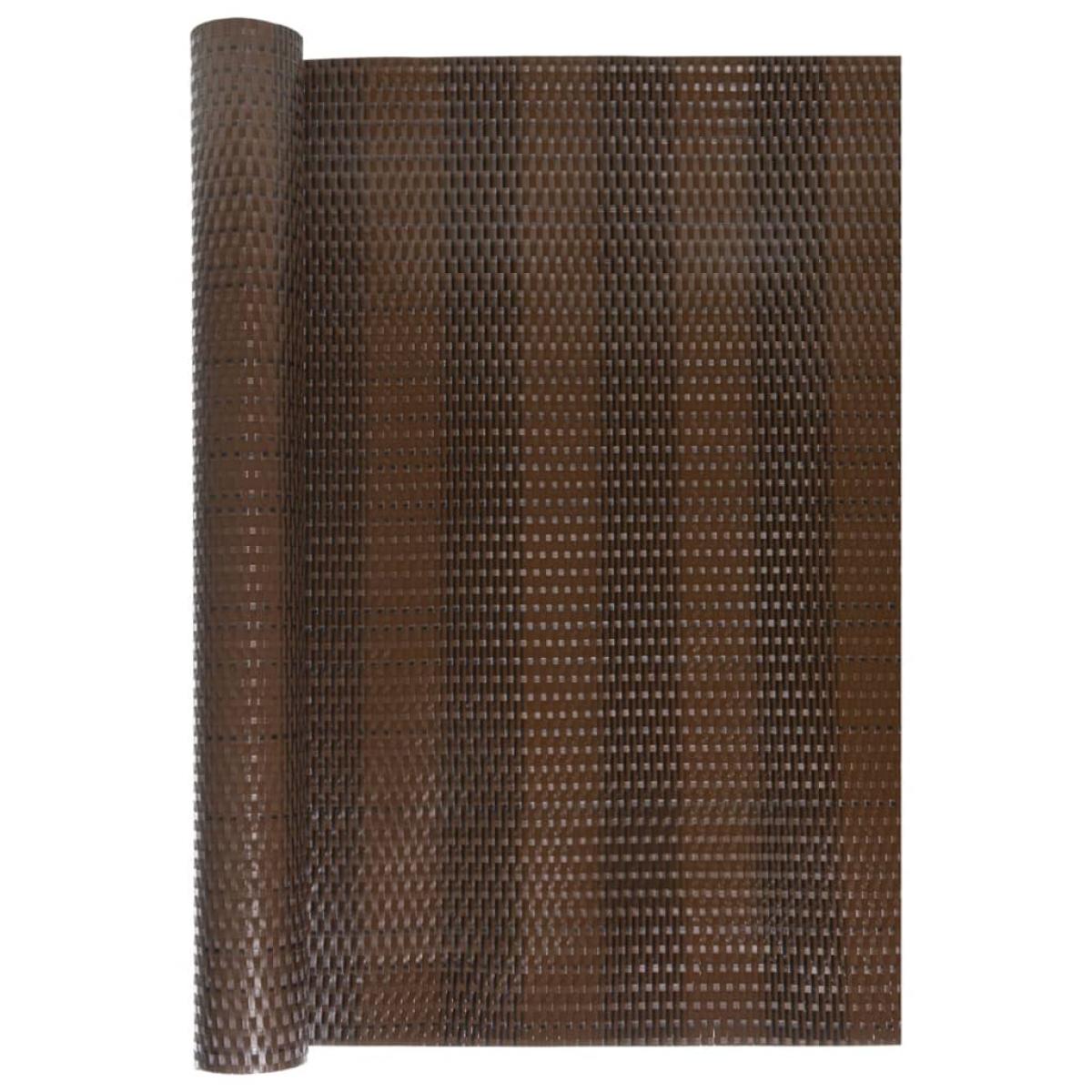 Toldo para balcón ratán sintético marrón y negro 300x80 cm
