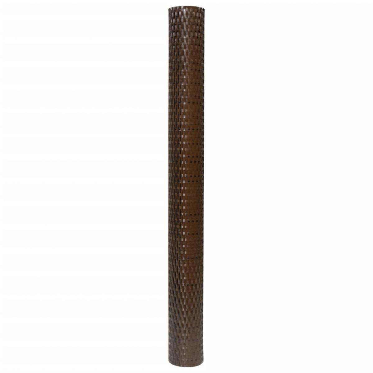 Toldo para balcón ratán sintético marrón y negro 300x80 cm