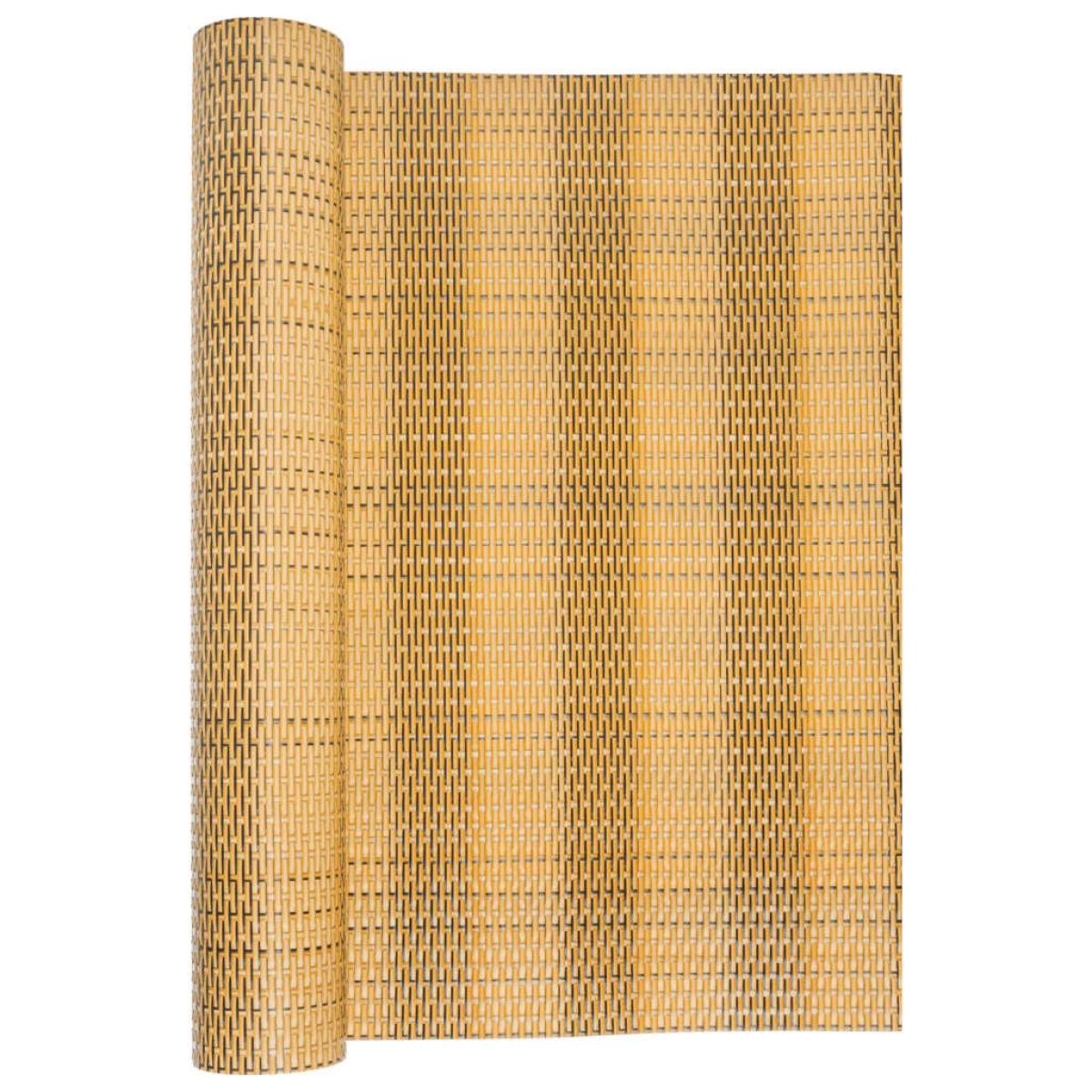 Toldo para balcón ratán sintético marrón claro 300x80 cm