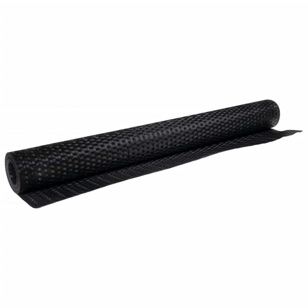 Toldo para balcón ratán sintético negro 400x90 cm