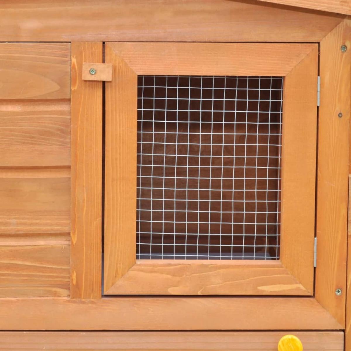 Casa de animales pequeños jaula conejera con tejados madera