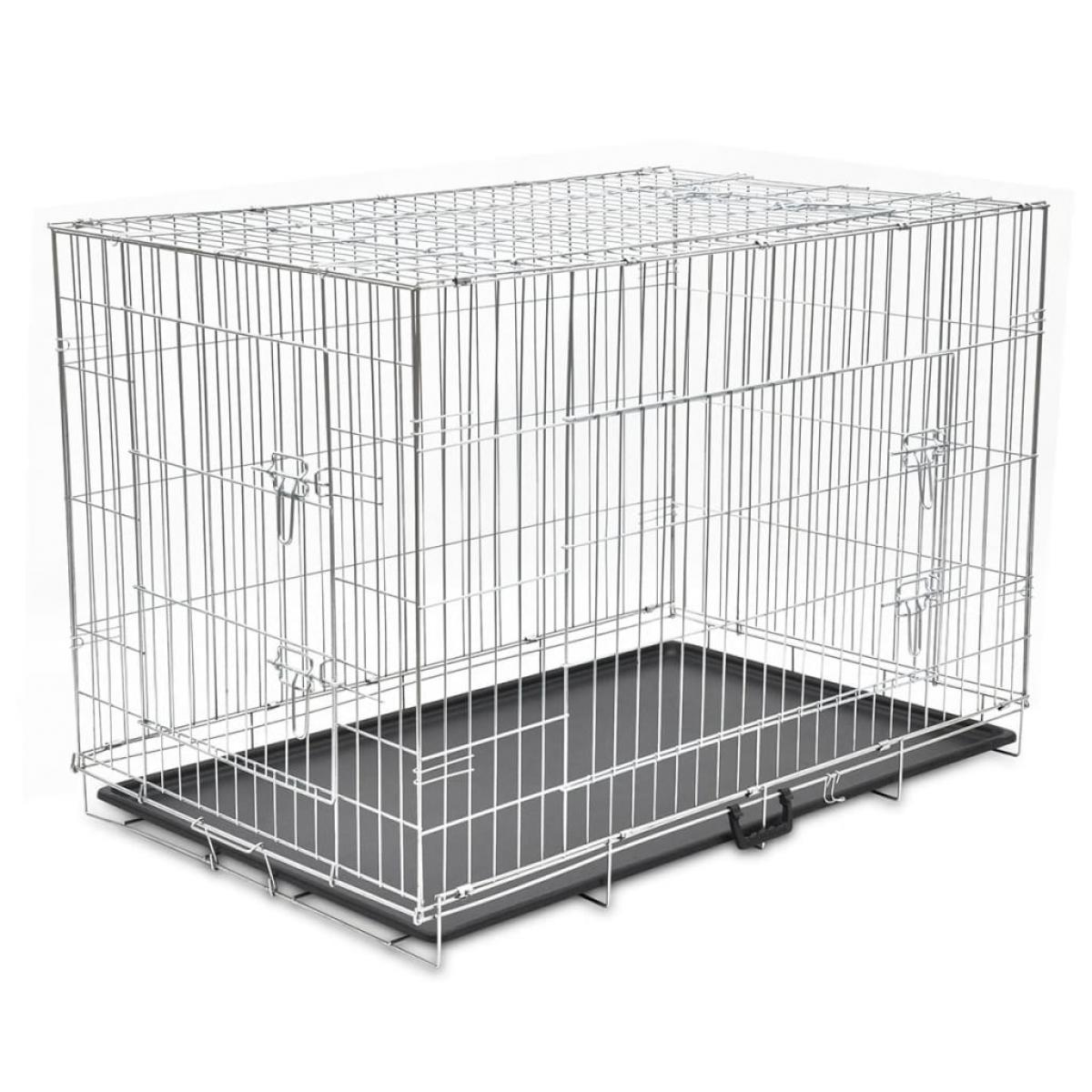 Jaula para perros plegable de metal XXL  