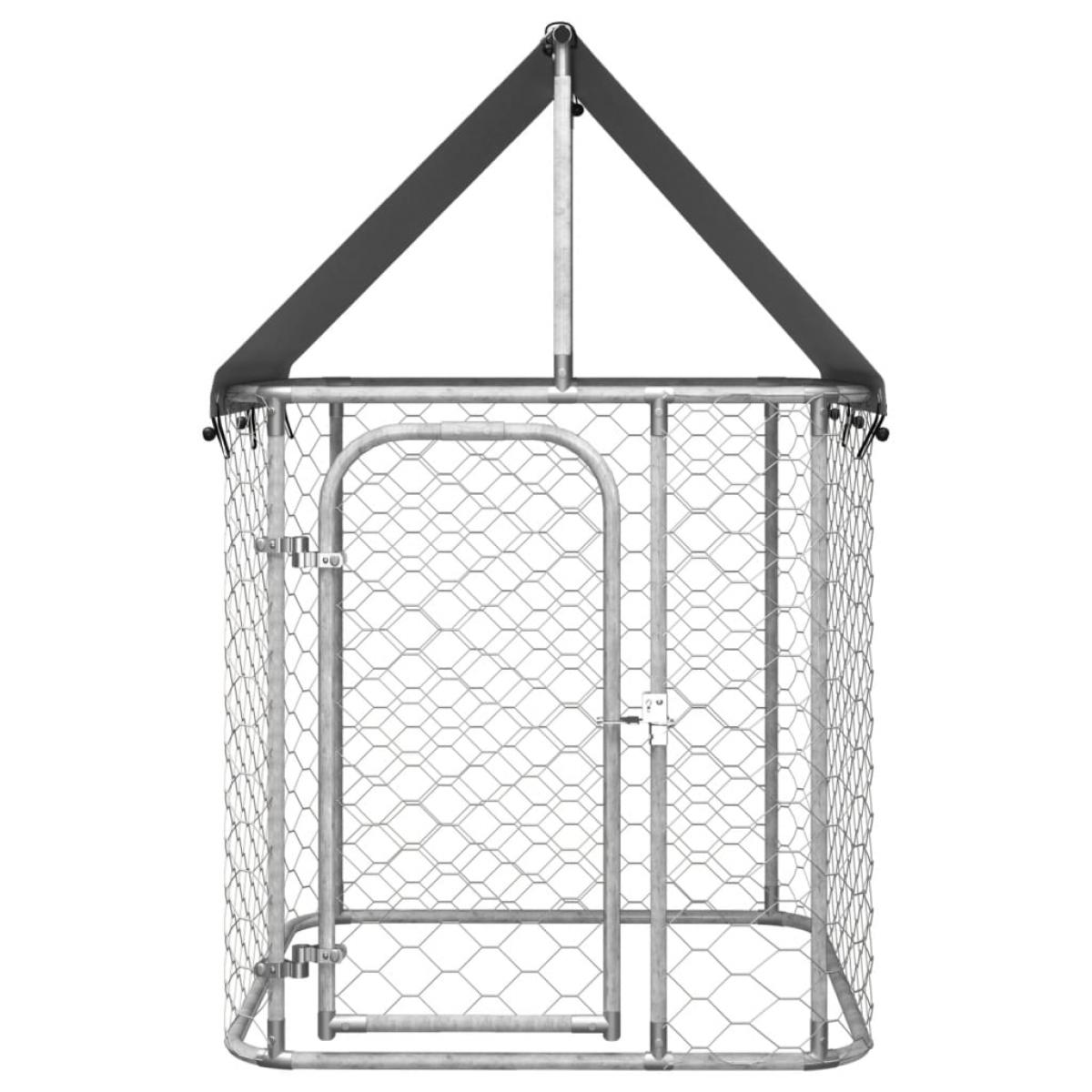 Perrera de exterior con tejado 100x100x150 cm