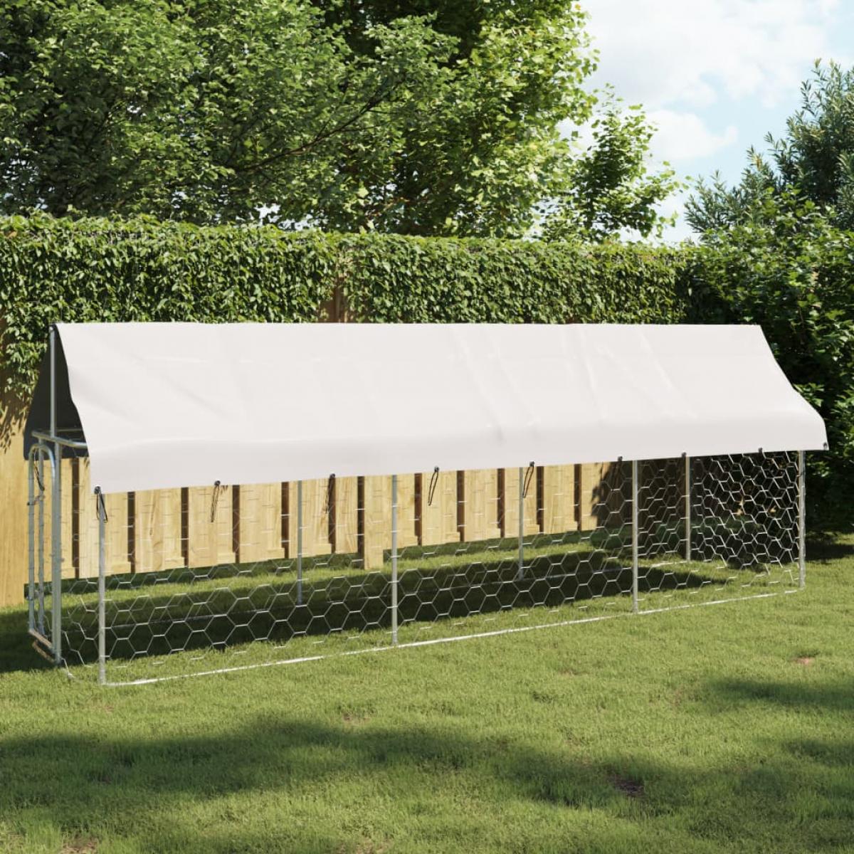 Perrera de exterior con tejado 400x100x150 cm