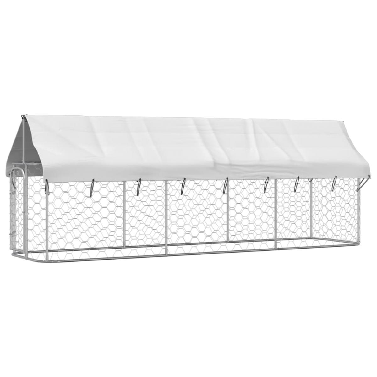 Perrera de exterior con tejado 400x100x150 cm