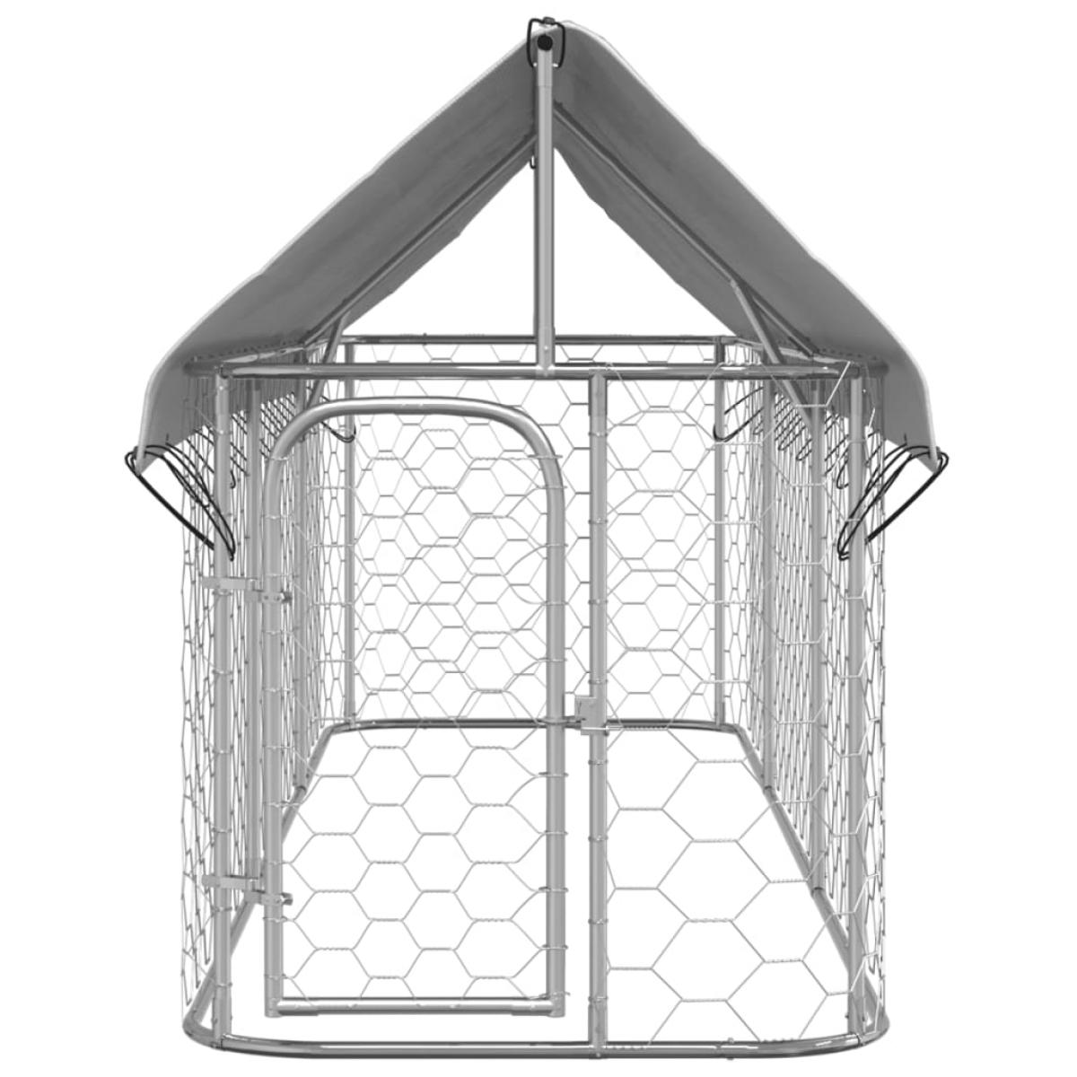Perrera de exterior con tejado 400x100x150 cm