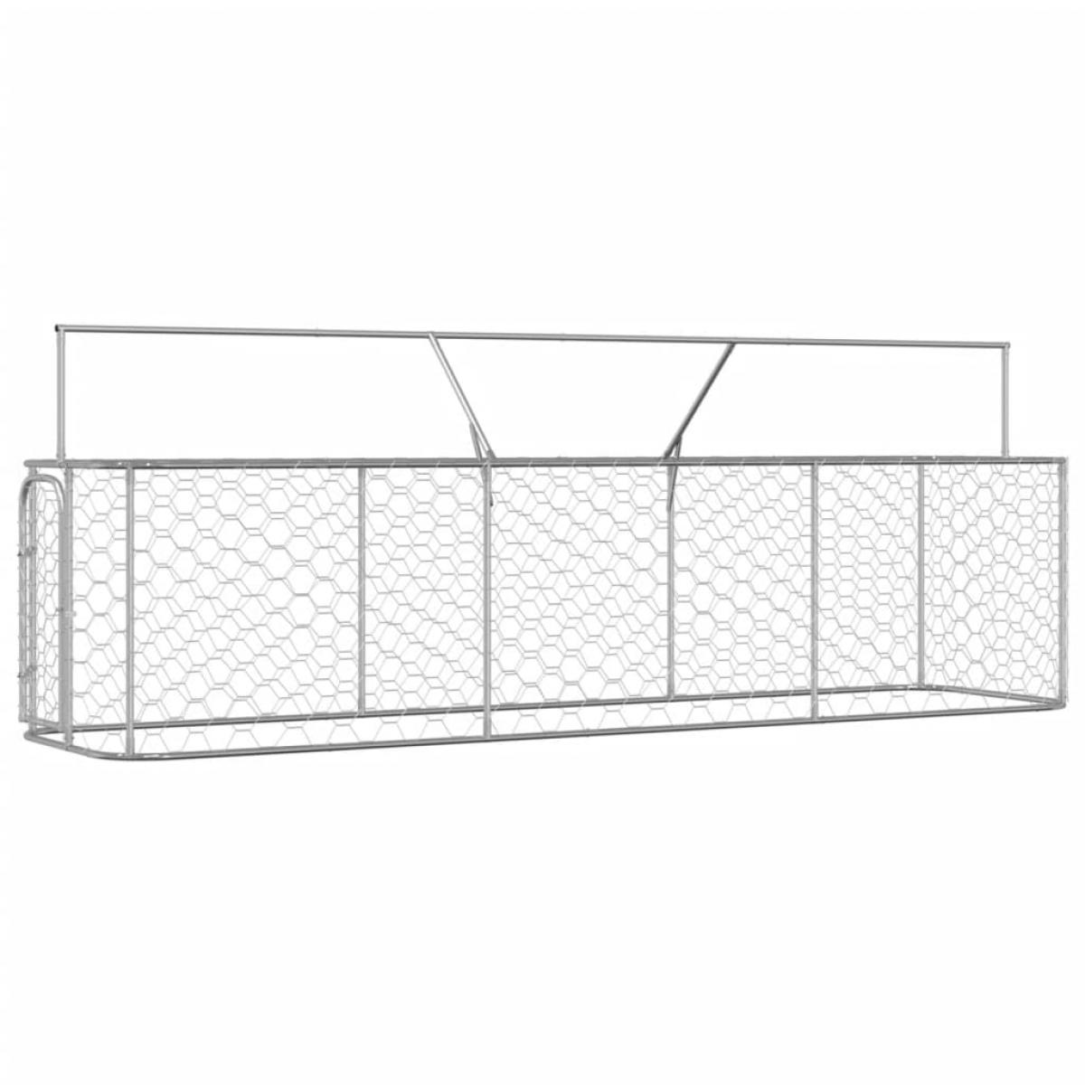 Perrera de exterior con tejado 400x100x150 cm