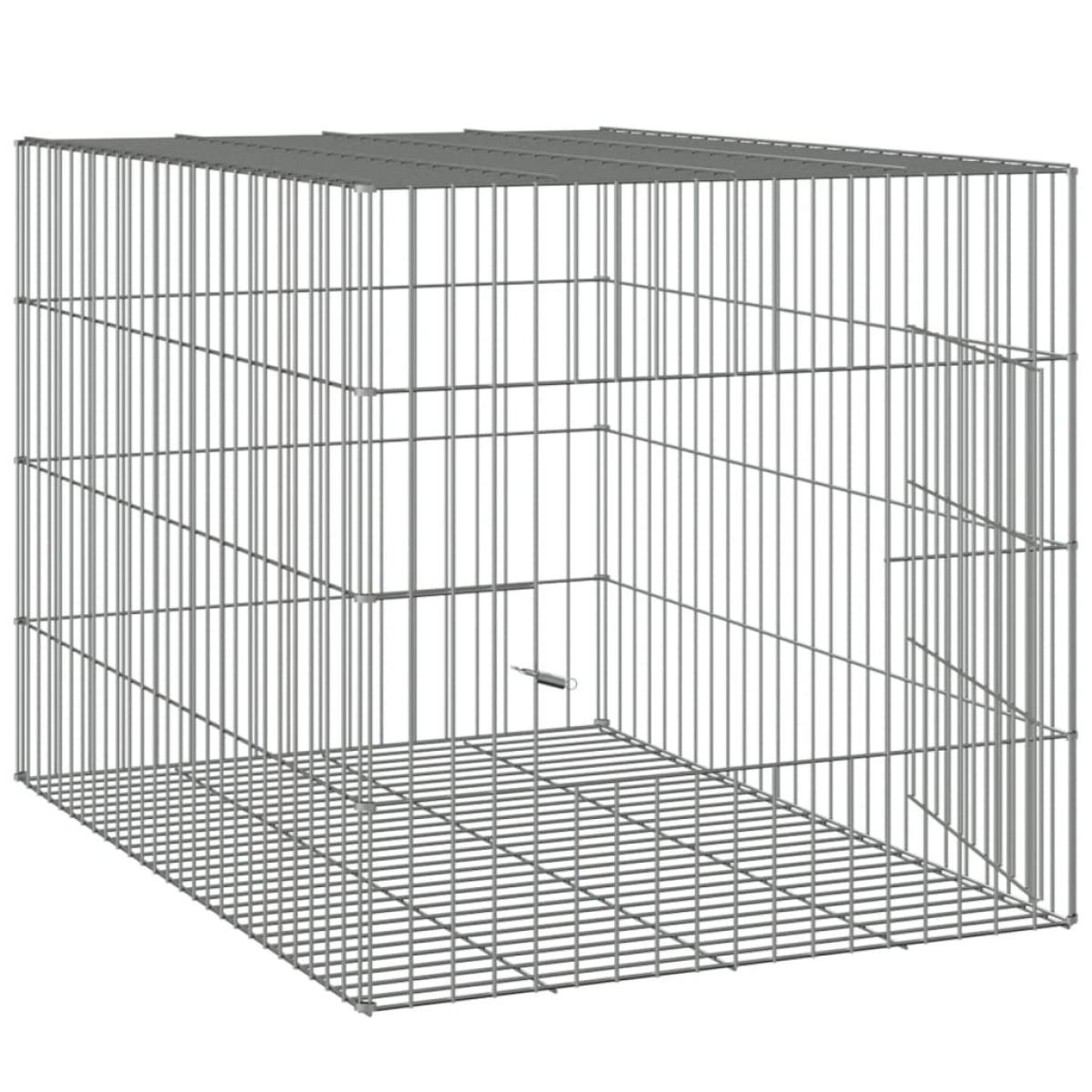 Jaula para conejos hierro galvanizado 78x54x54 cm