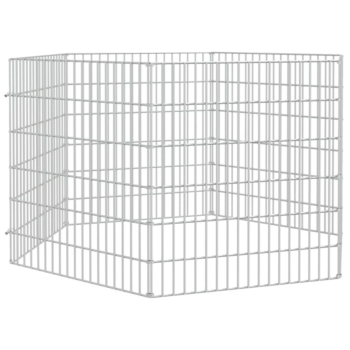 Recinto animales corral 6 paneles hierro galvanizado 54x60 cm