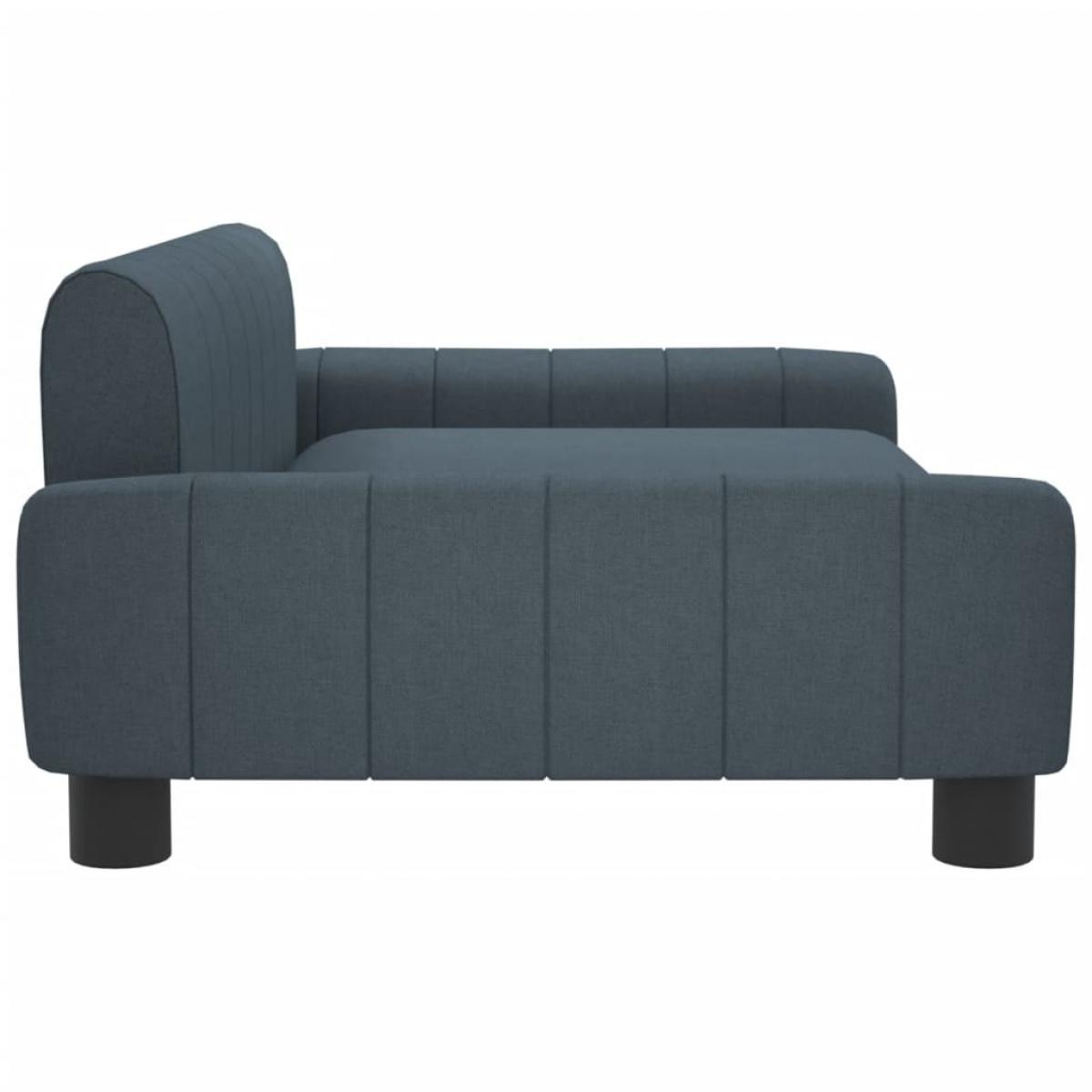 Cama para perros de tela gris oscuro 90x53x30 cm