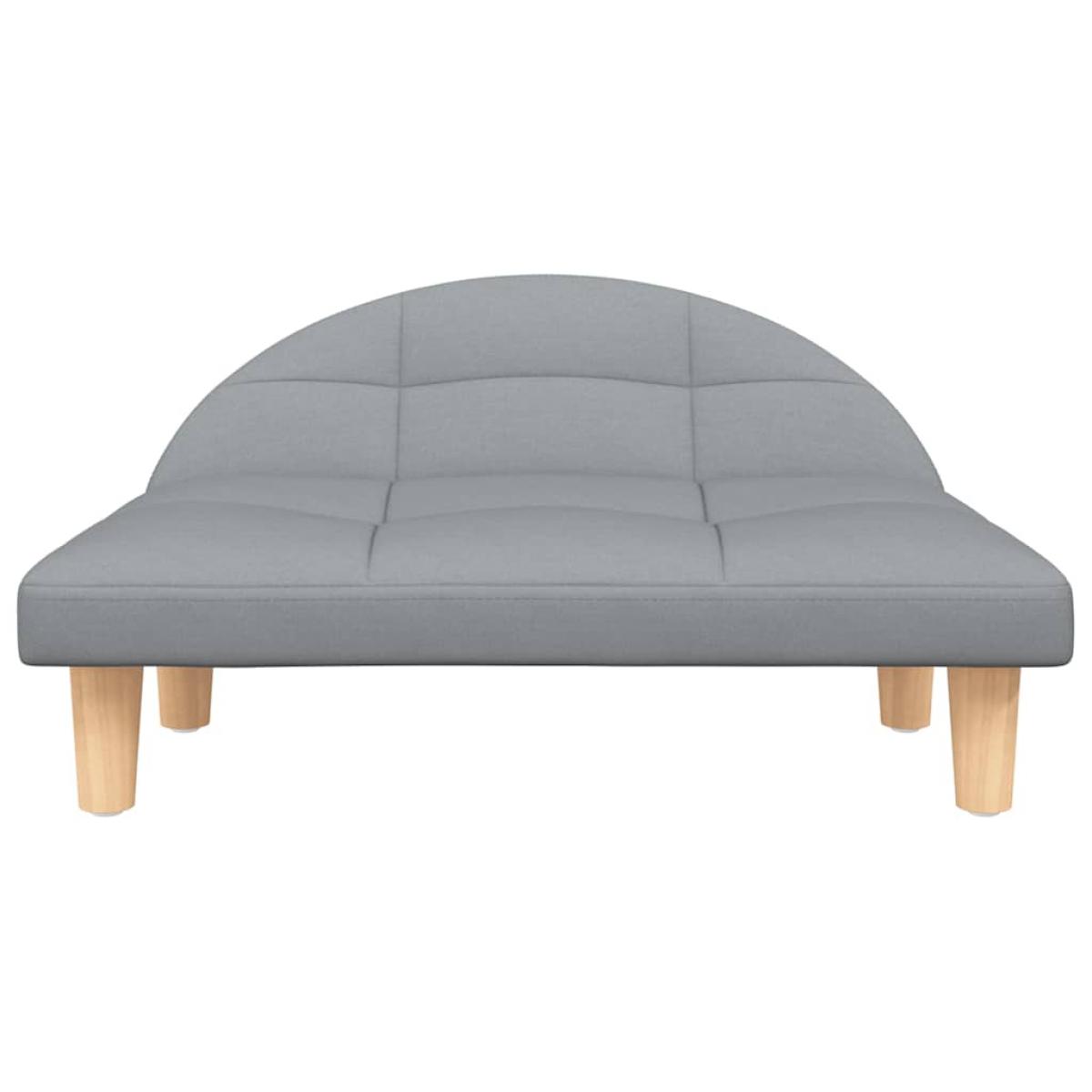 Cama para perros de tela gris claro 70x52x30 cm
