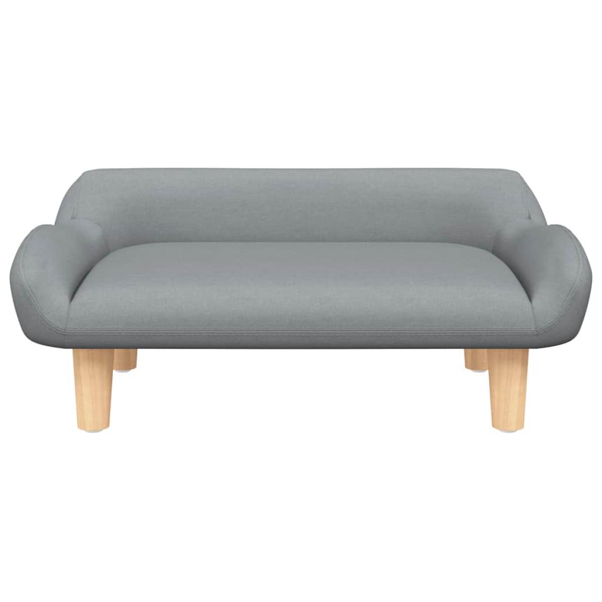 Cama para perros de tela gris claro 70x40x24 cm