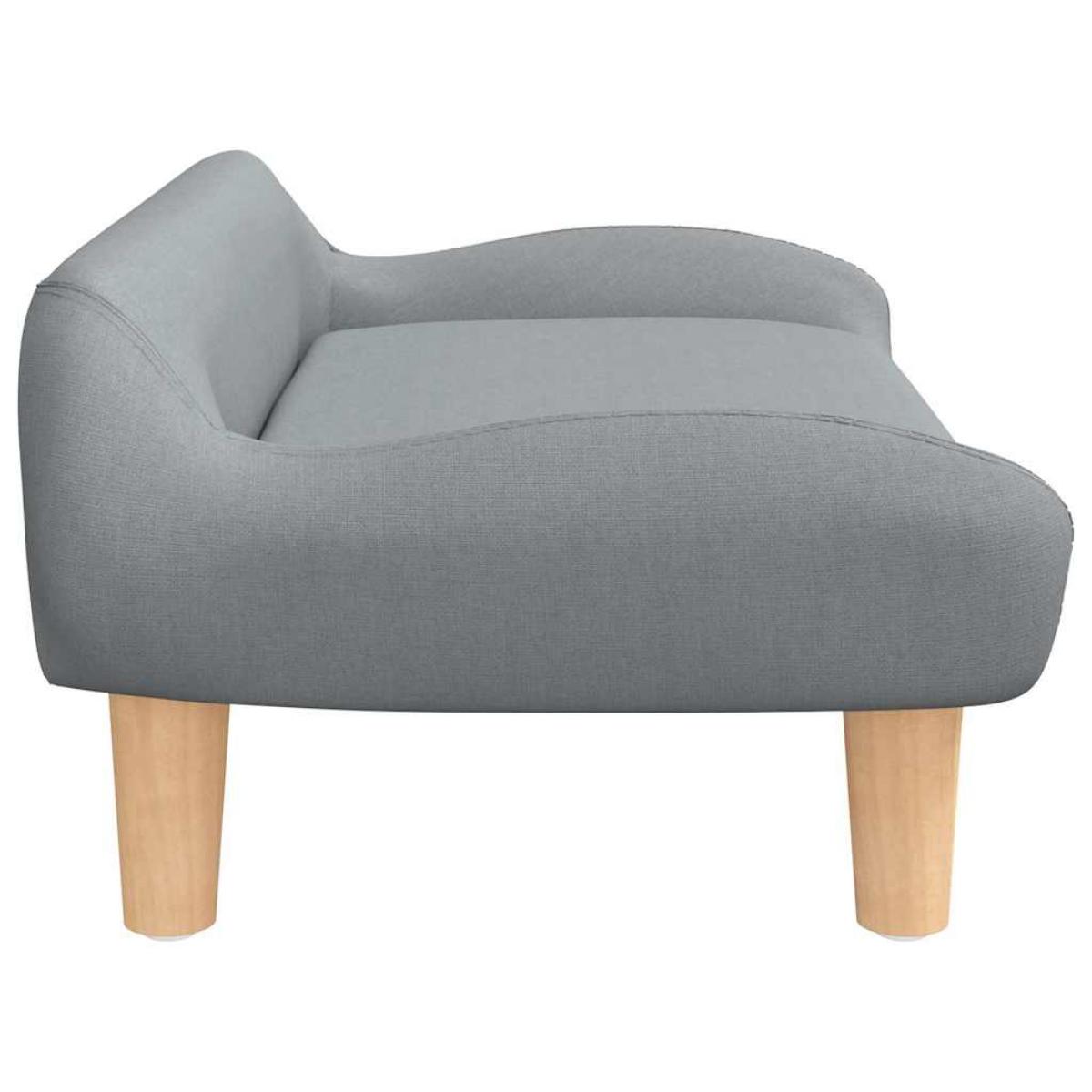 Cama para perros de tela gris claro 70x40x24 cm
