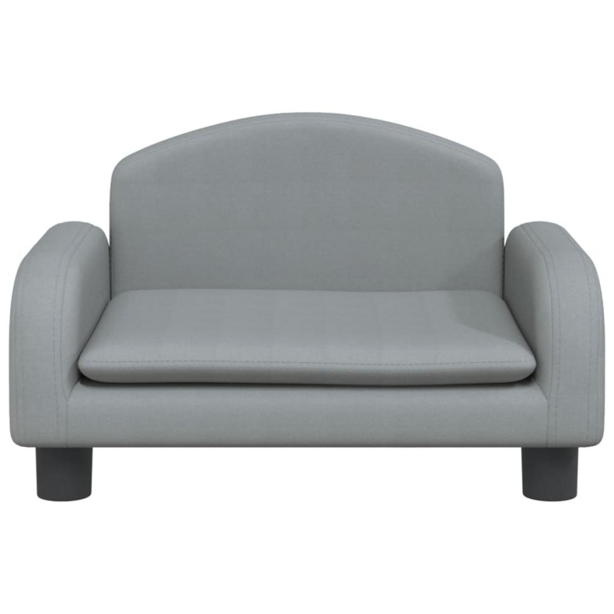 Cama para perros de tela gris claro 50x40x30 cm
