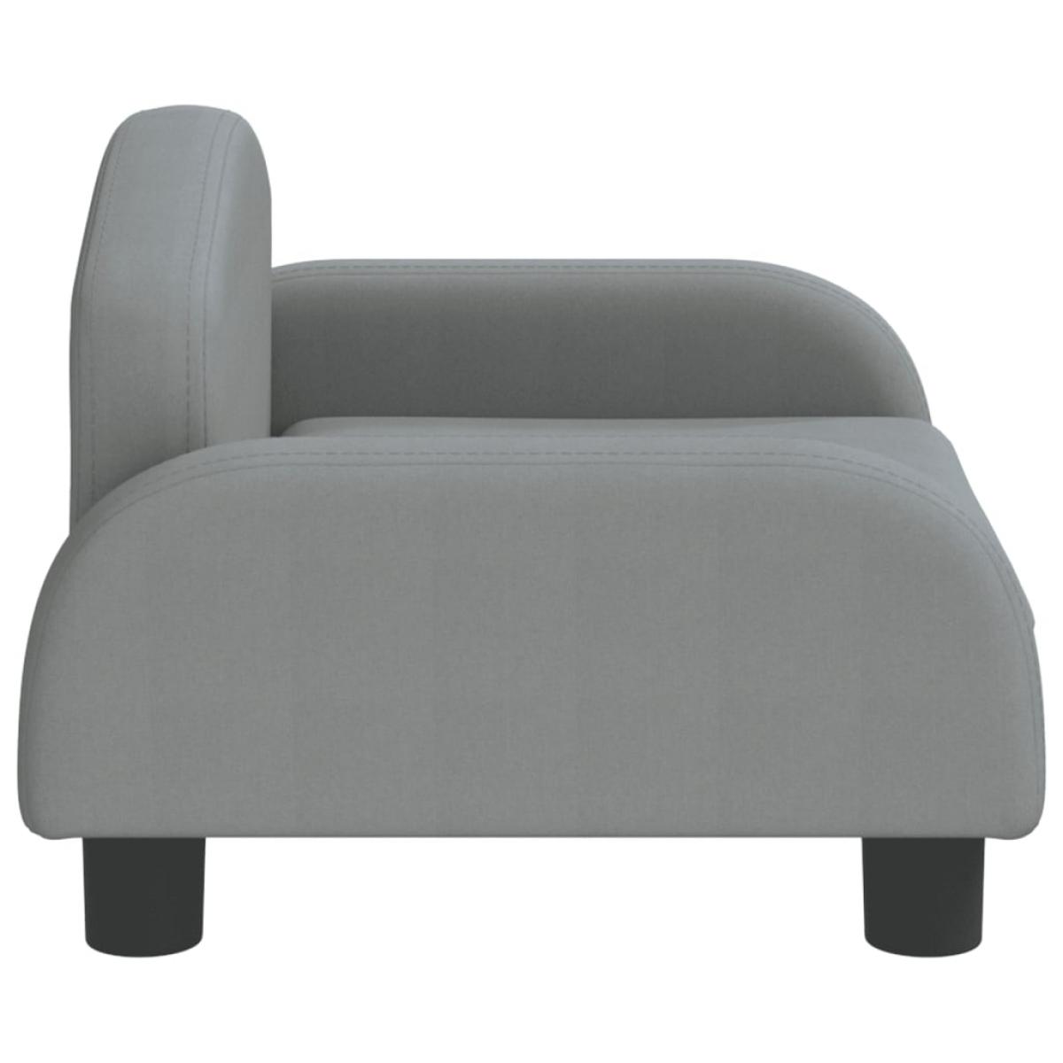 Cama para perros de tela gris claro 50x40x30 cm