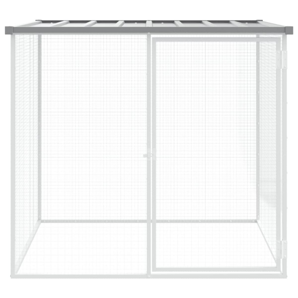 Jaula gallinas y toldo acero galvanizado gris claro 103x98x90cm