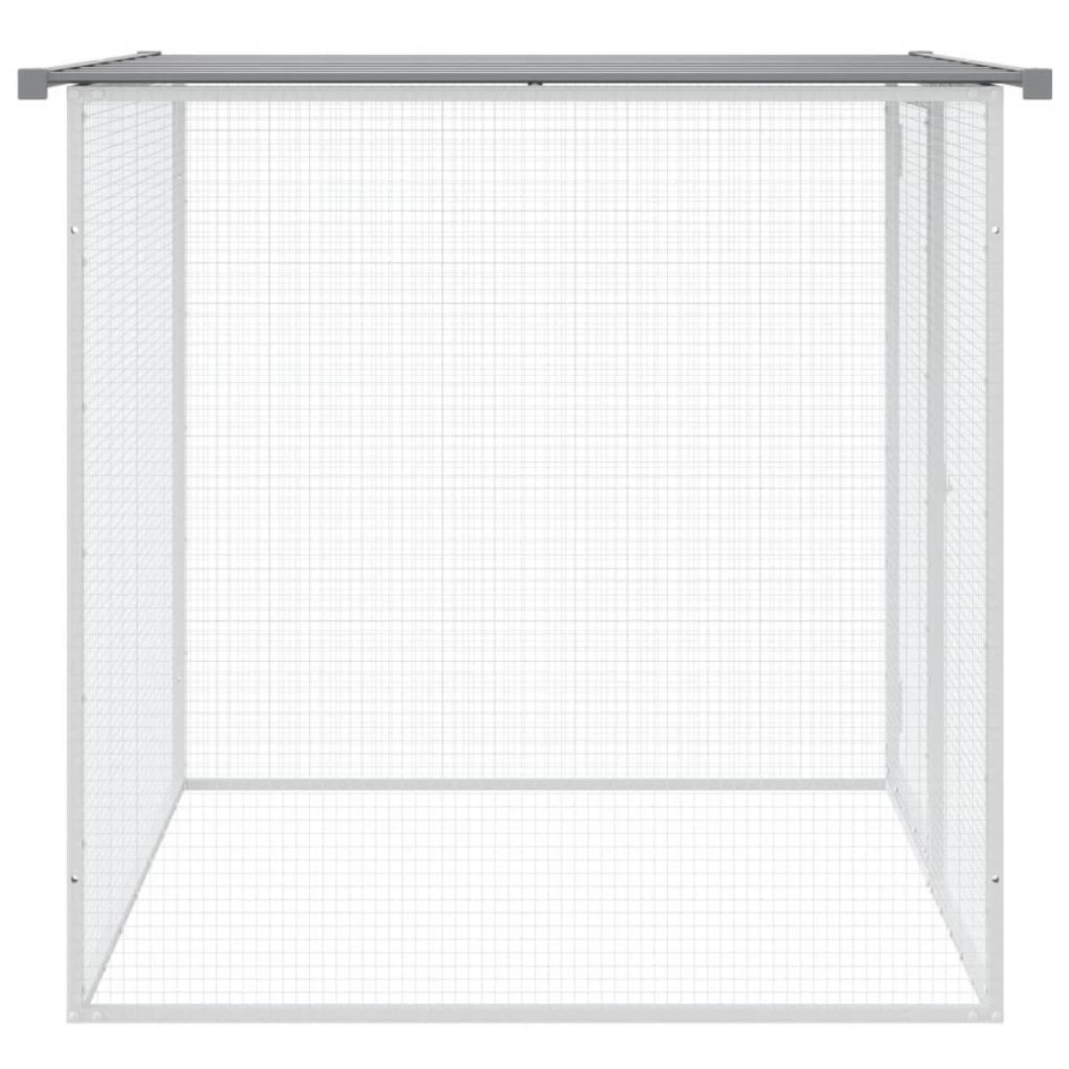 Jaula gallinas y toldo acero galvanizado gris claro 103x98x90cm