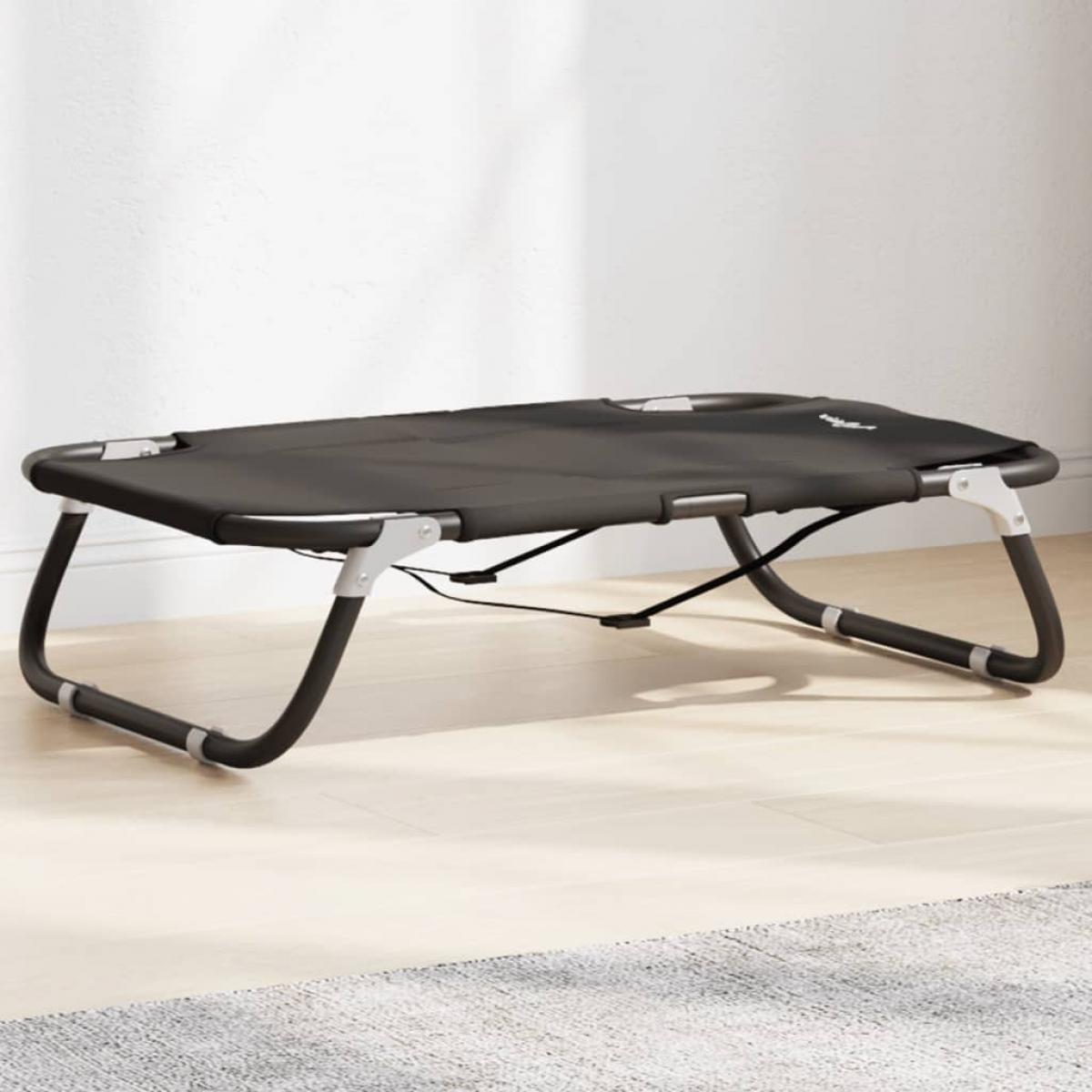 Cama para perros plegable tela oxford y acero gris antracita