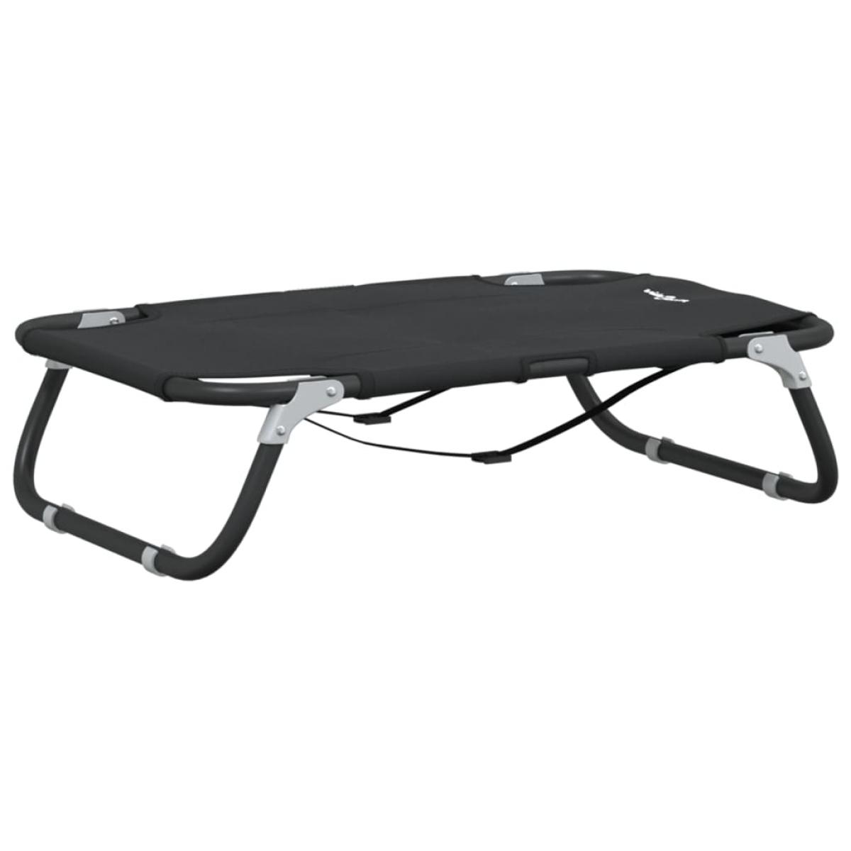 Cama para perros plegable tela oxford y acero gris antracita