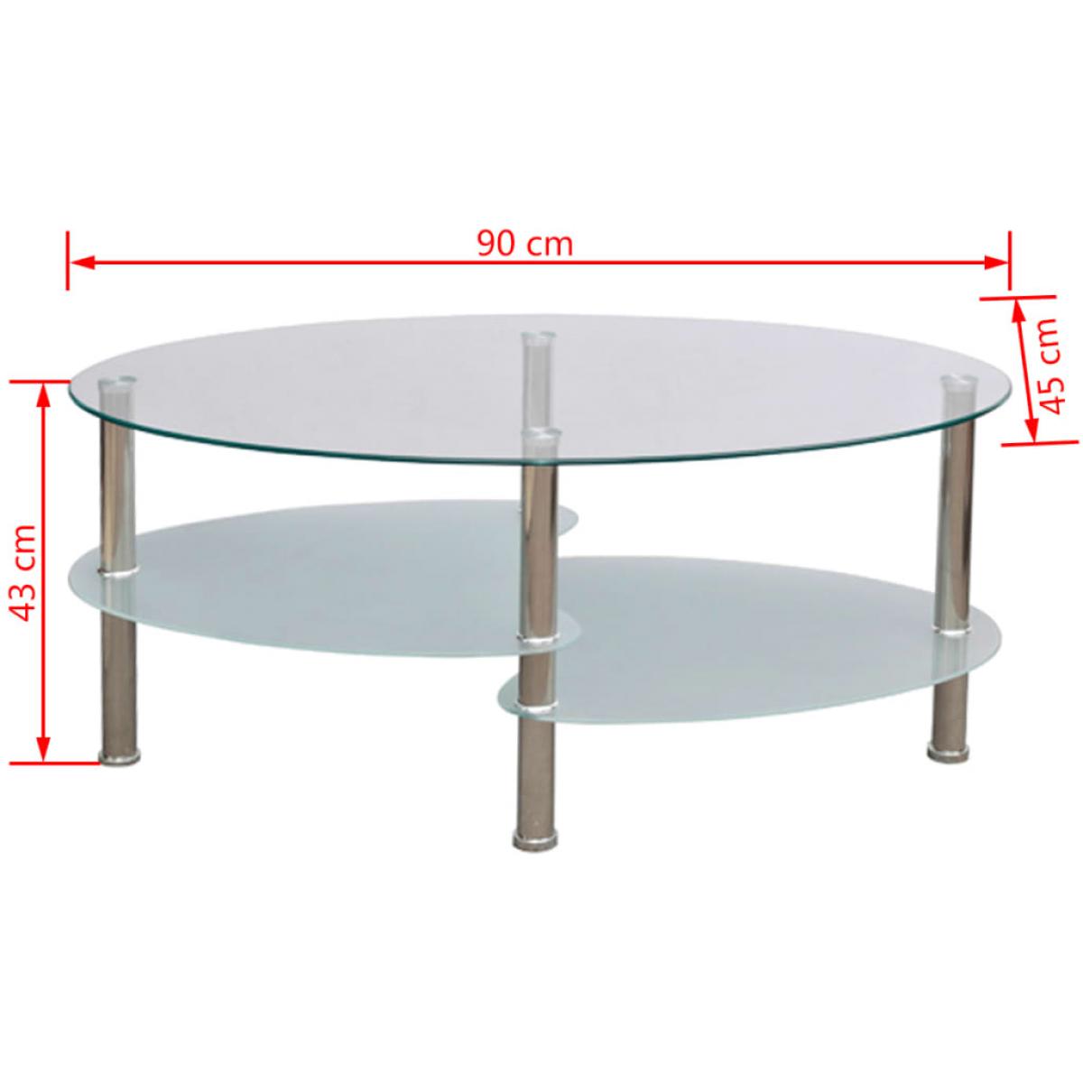 Mesa de centro de vidrio con diseño exclusivo blanca