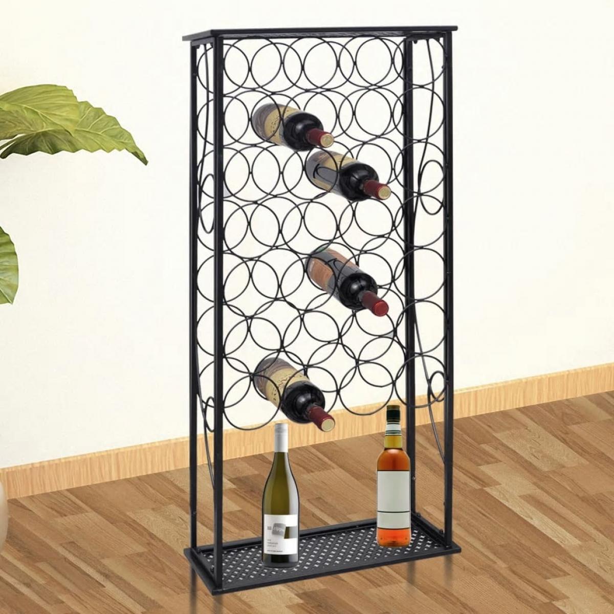 Botellero de metal para 28 botellas 