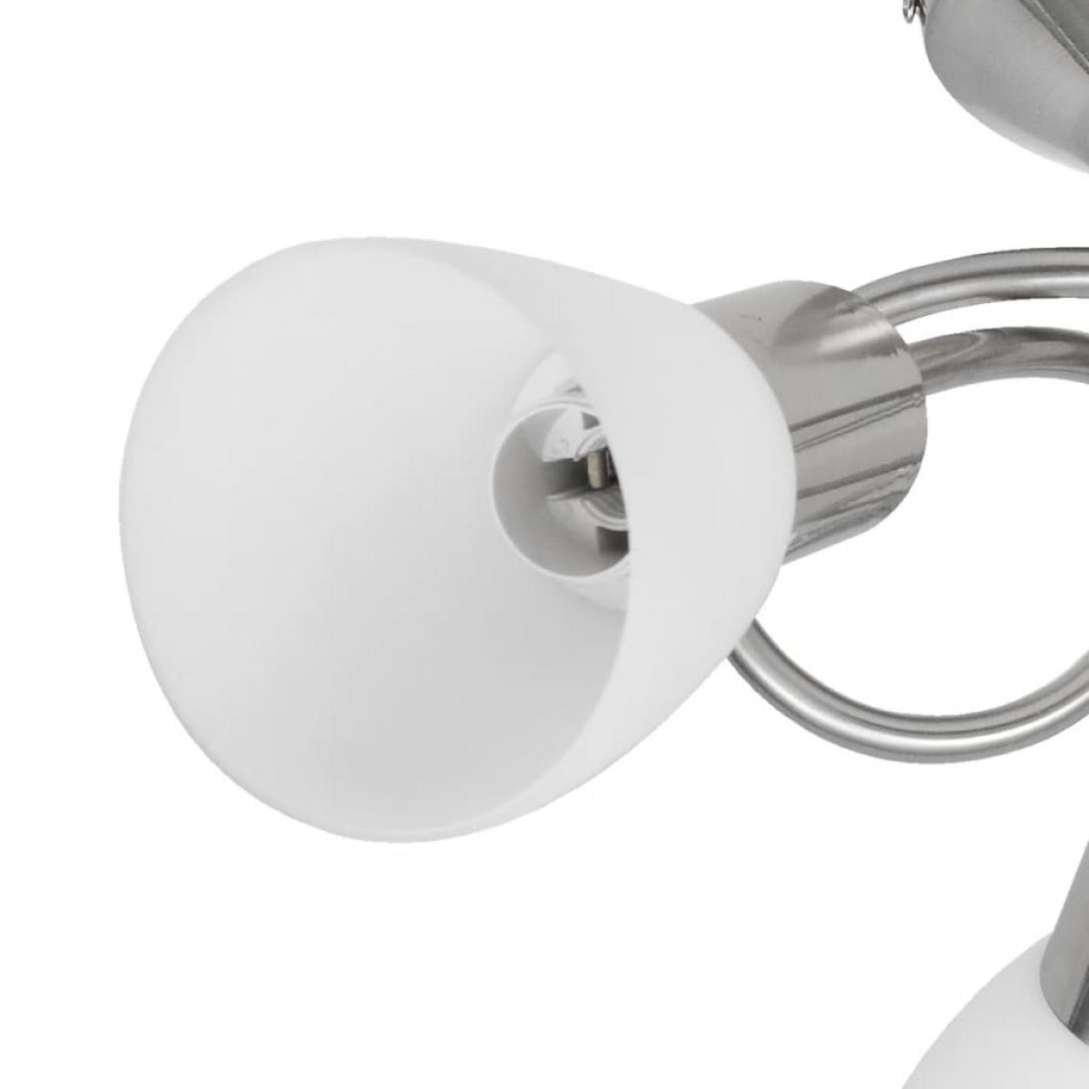 Lámpara de techo con pantallas de cristal para 3 bombillas E14