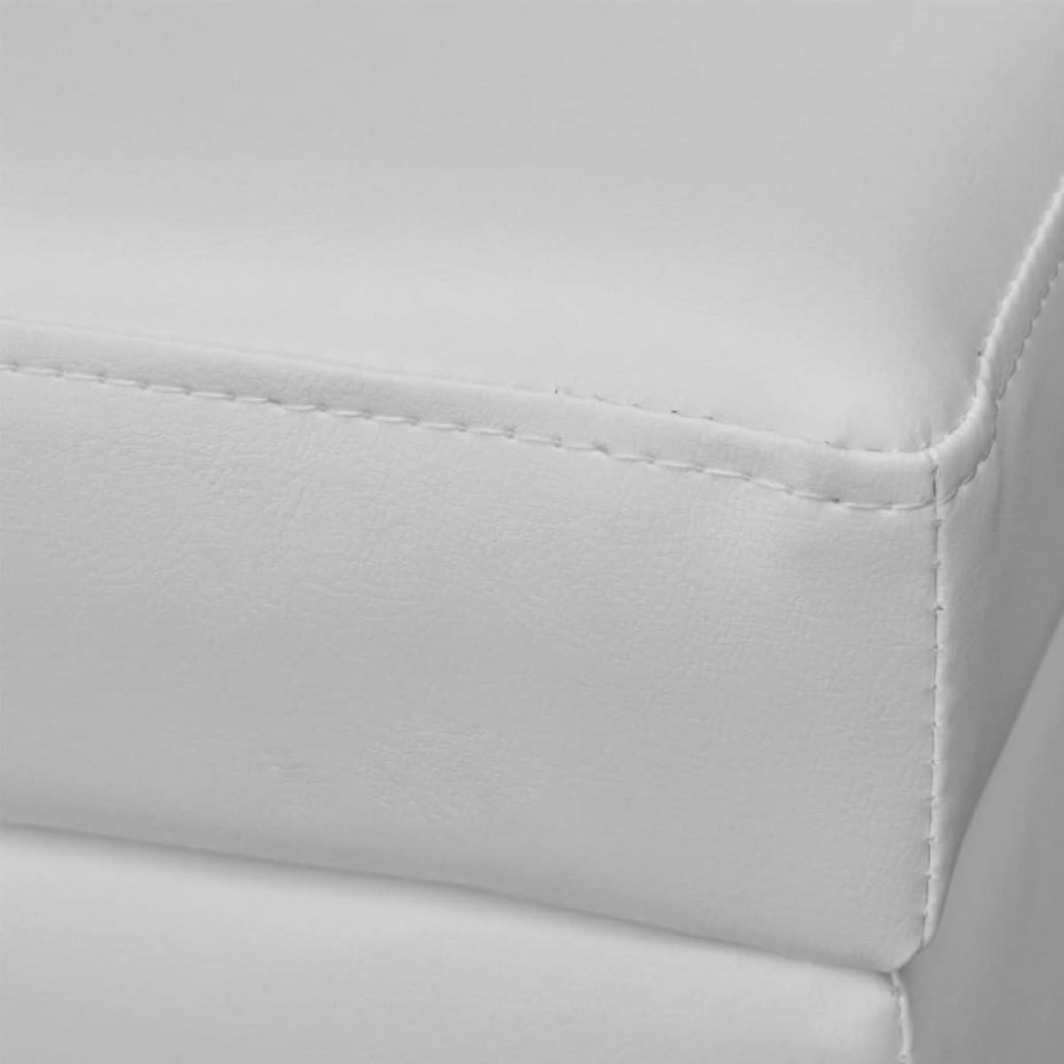 Banco largo de almacenamiento de madera blanco